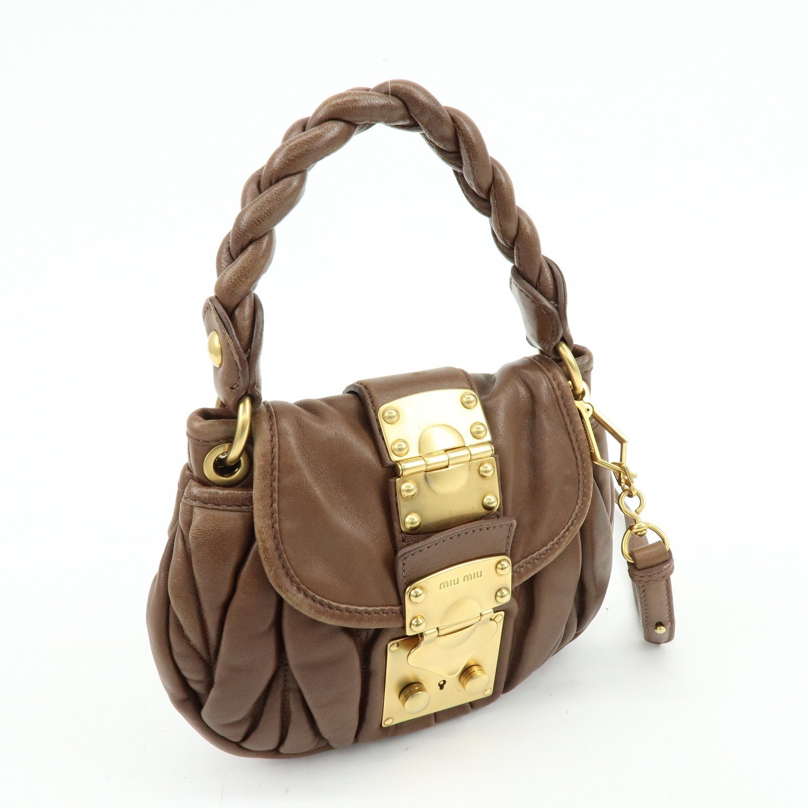 Miu Miu 5BH188 Handbag - Brown, Leather