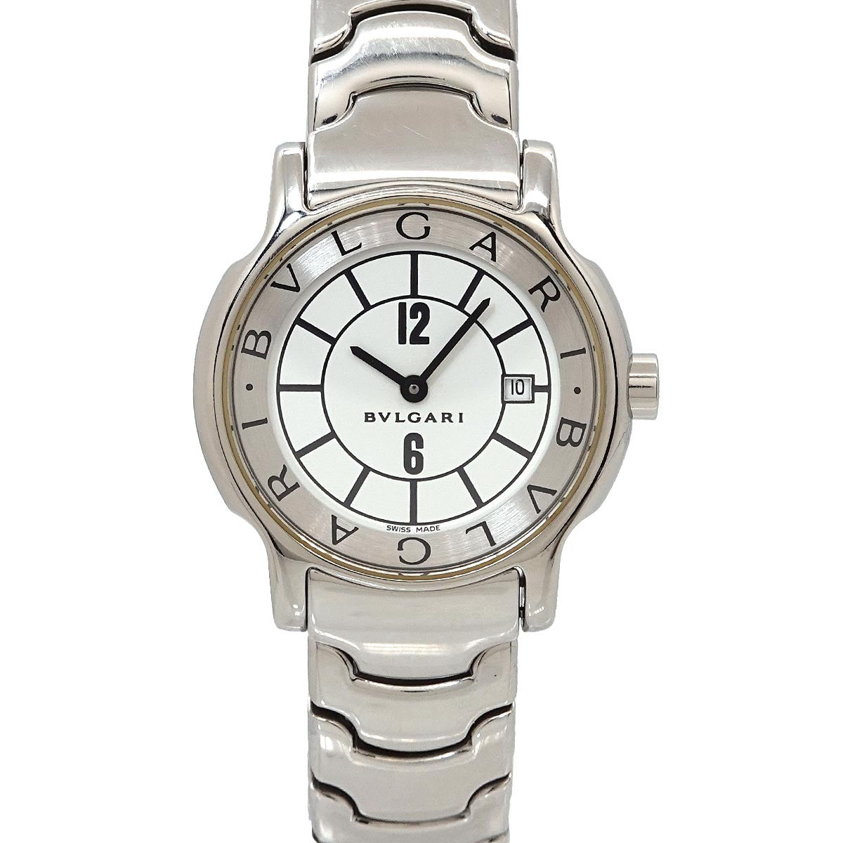 BVLGARI Solo tempo ST29S Watch - White, Stainless steel