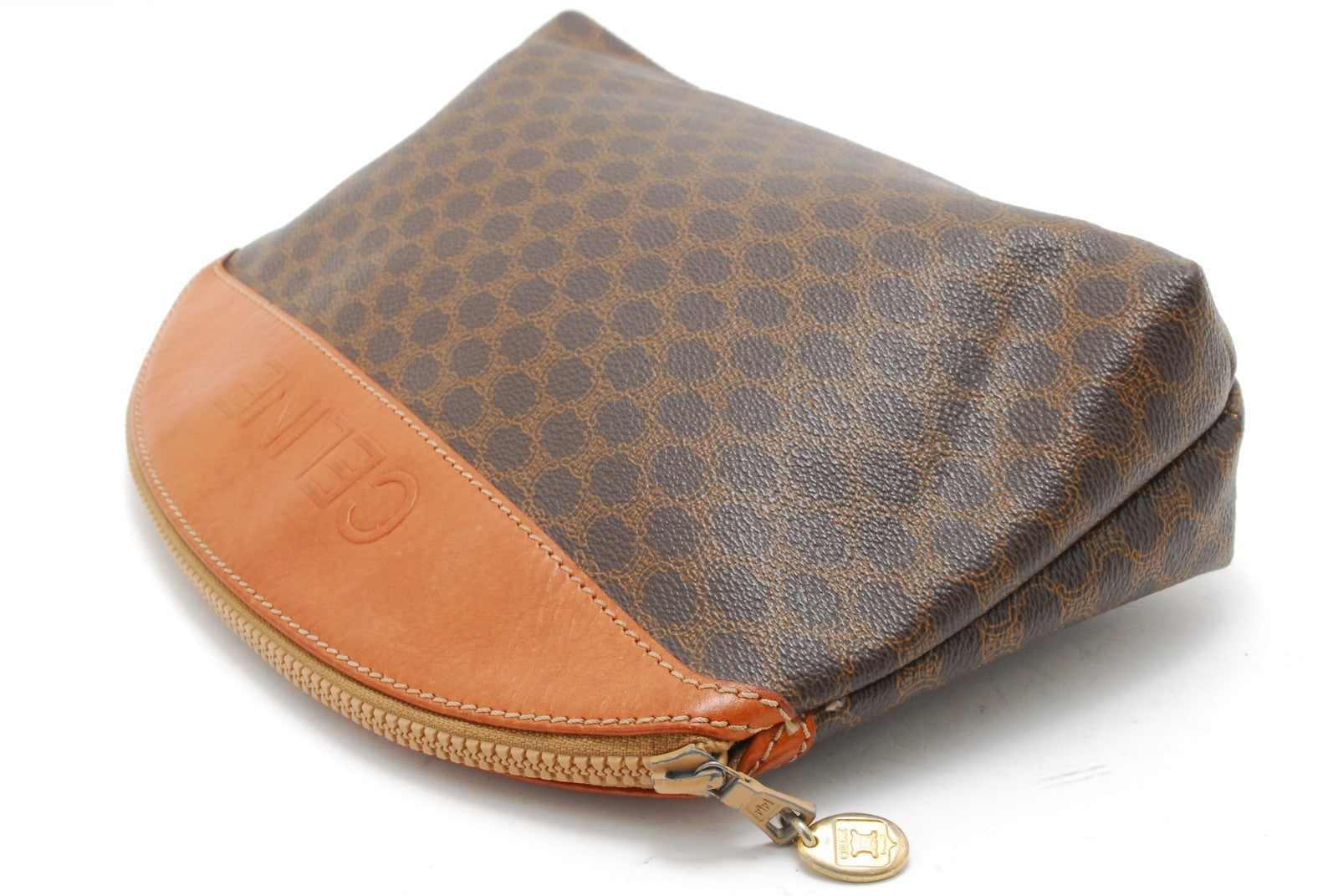 Celine Macadam Clutch Bag - Beige Brown, PVC Leather