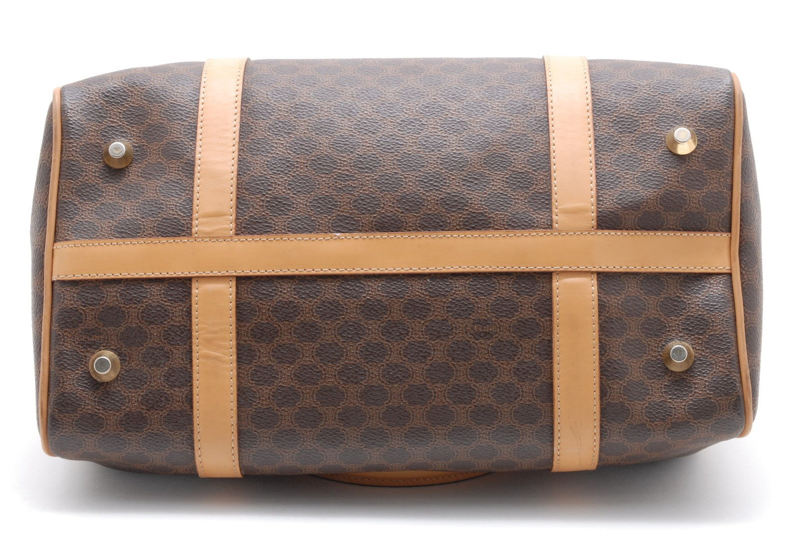 Celine Macadam Boston Bag - Brown, PVC Leather