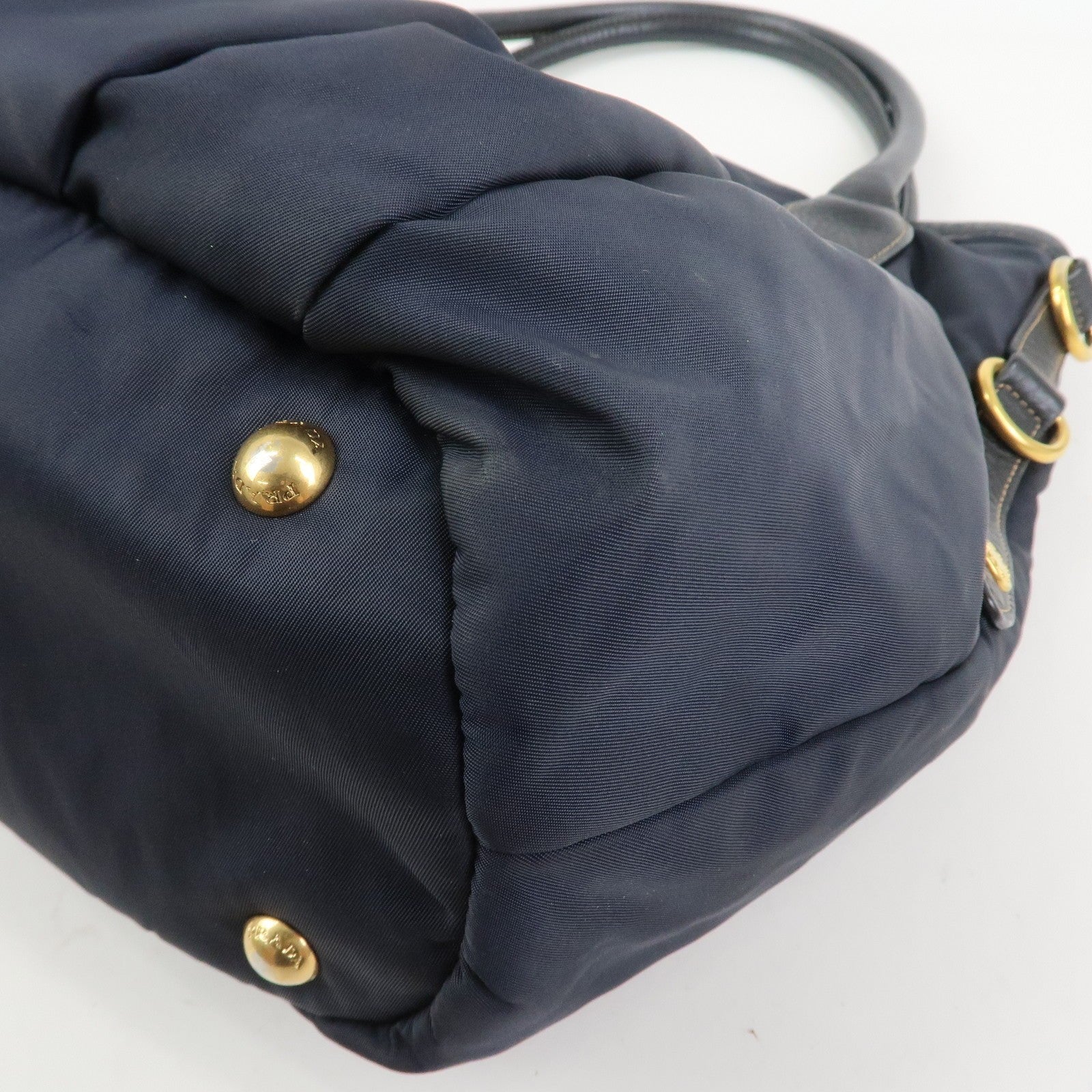 Prada 2Way Bag - Navy, Nylon and Leather