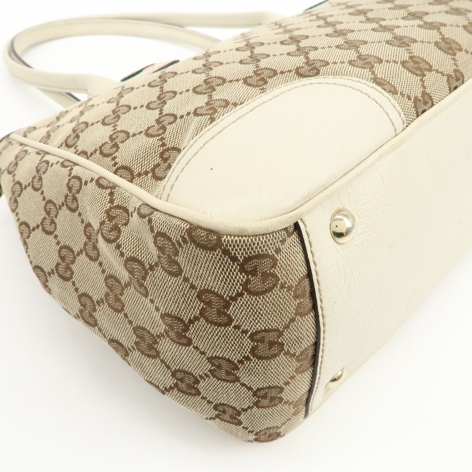 Gucci Princy Sherry Tote Bag - Brown Ivory, GG Canvas Leather