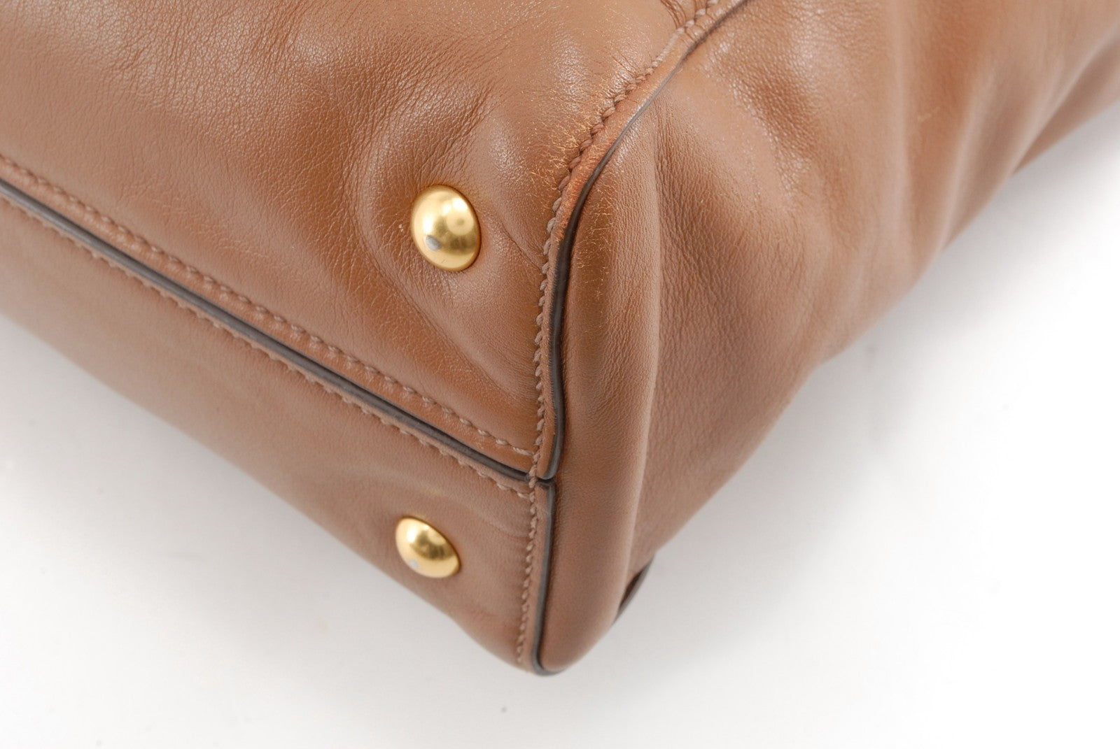 Miu Miu Tote Bag - Camel Brown, Leather