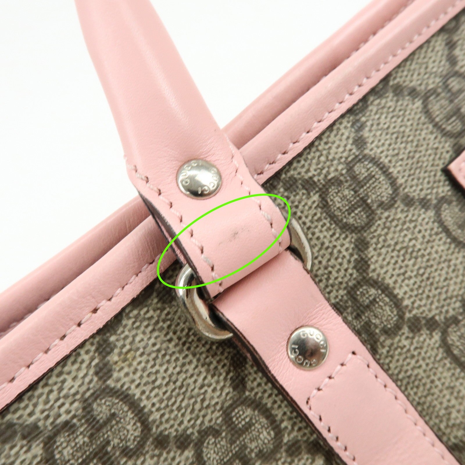 Gucci Tote Bag - Beige, Pink, GG Supreme, Leather