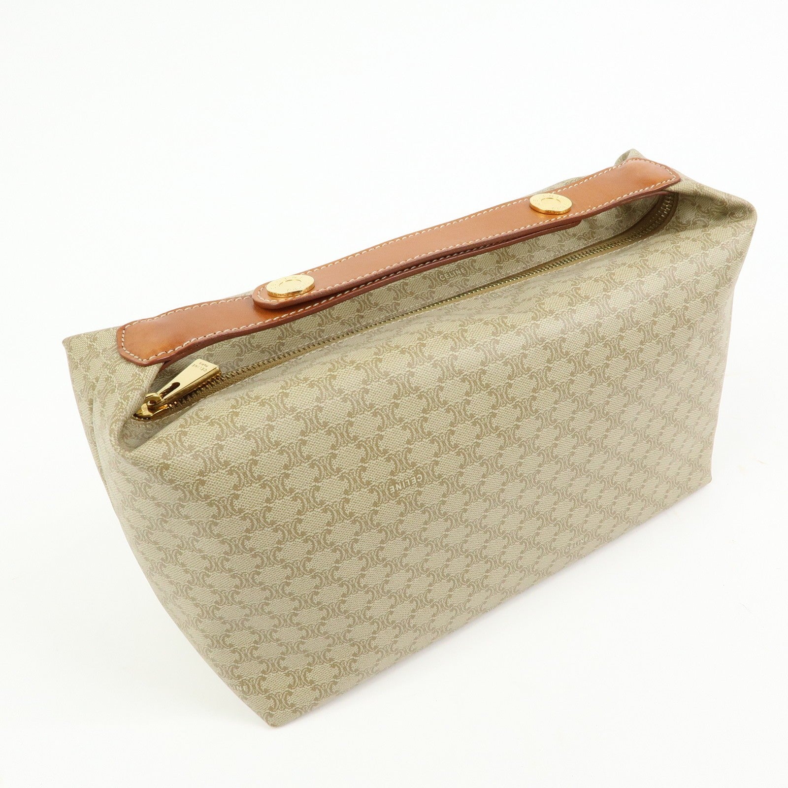 Celine Macadam Hand Bag - Beige, PVC Leather