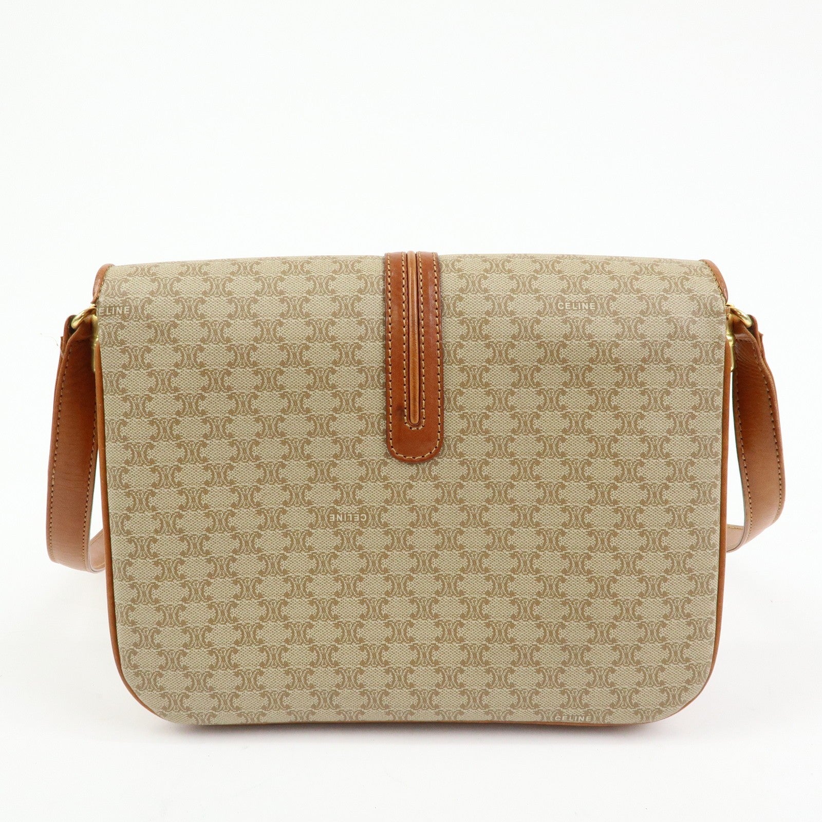 Celine Macadam Shoulder Bag - Beige, PVC Leather