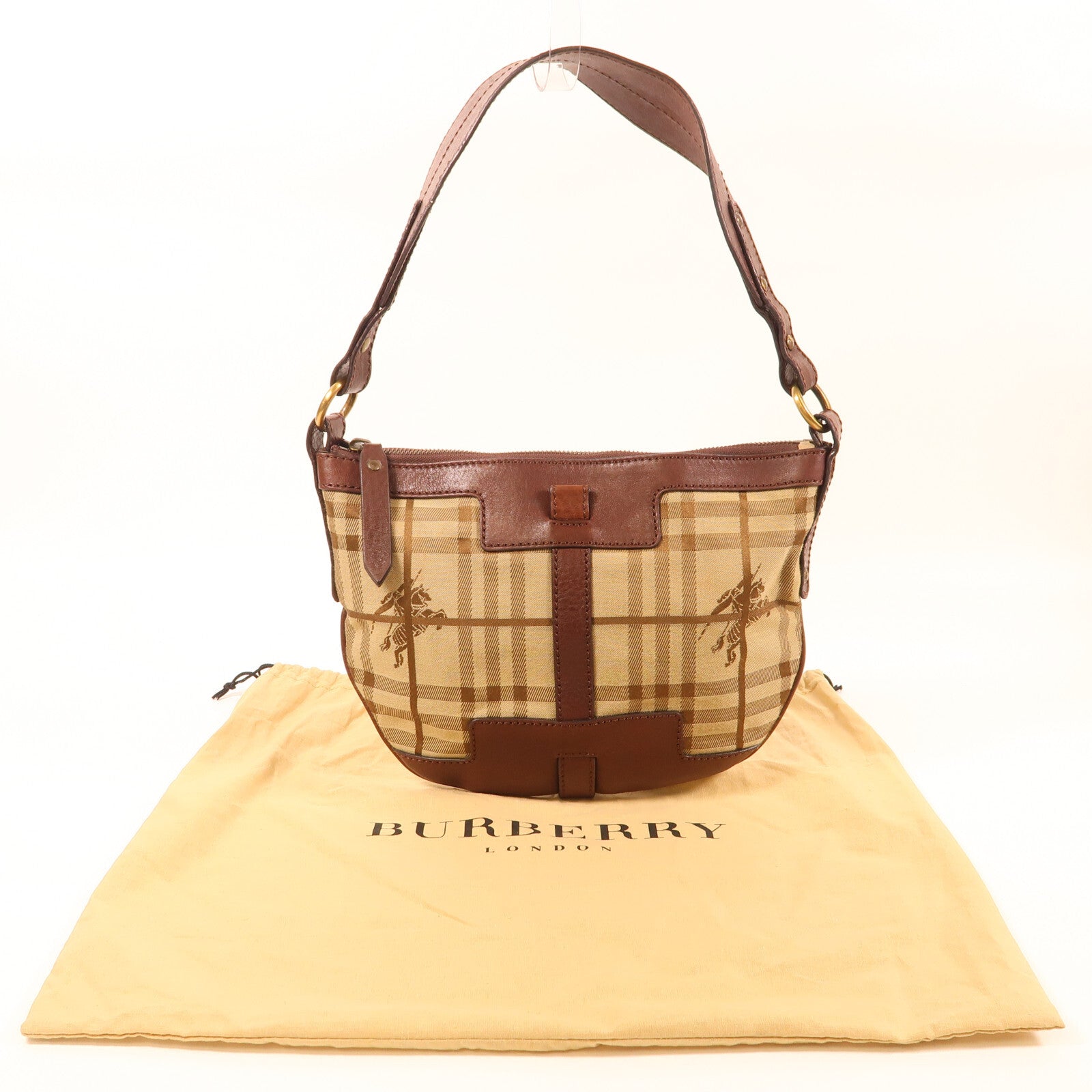 Burberry GHW Shoulder Bag - Brown, Canvas