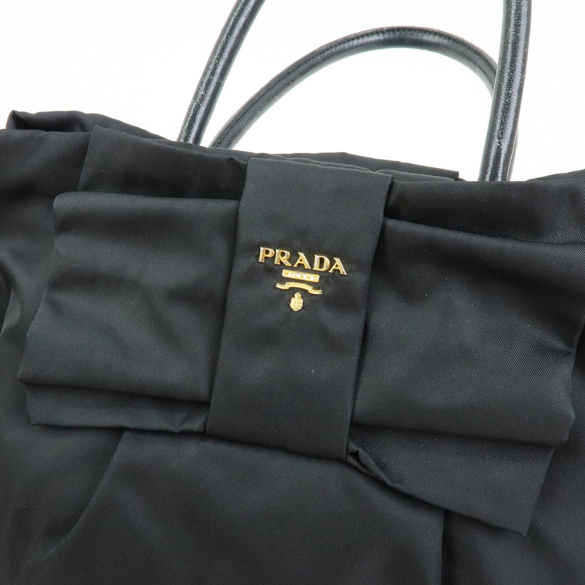 Prada Hand Bag - Black, Nylon and Leather