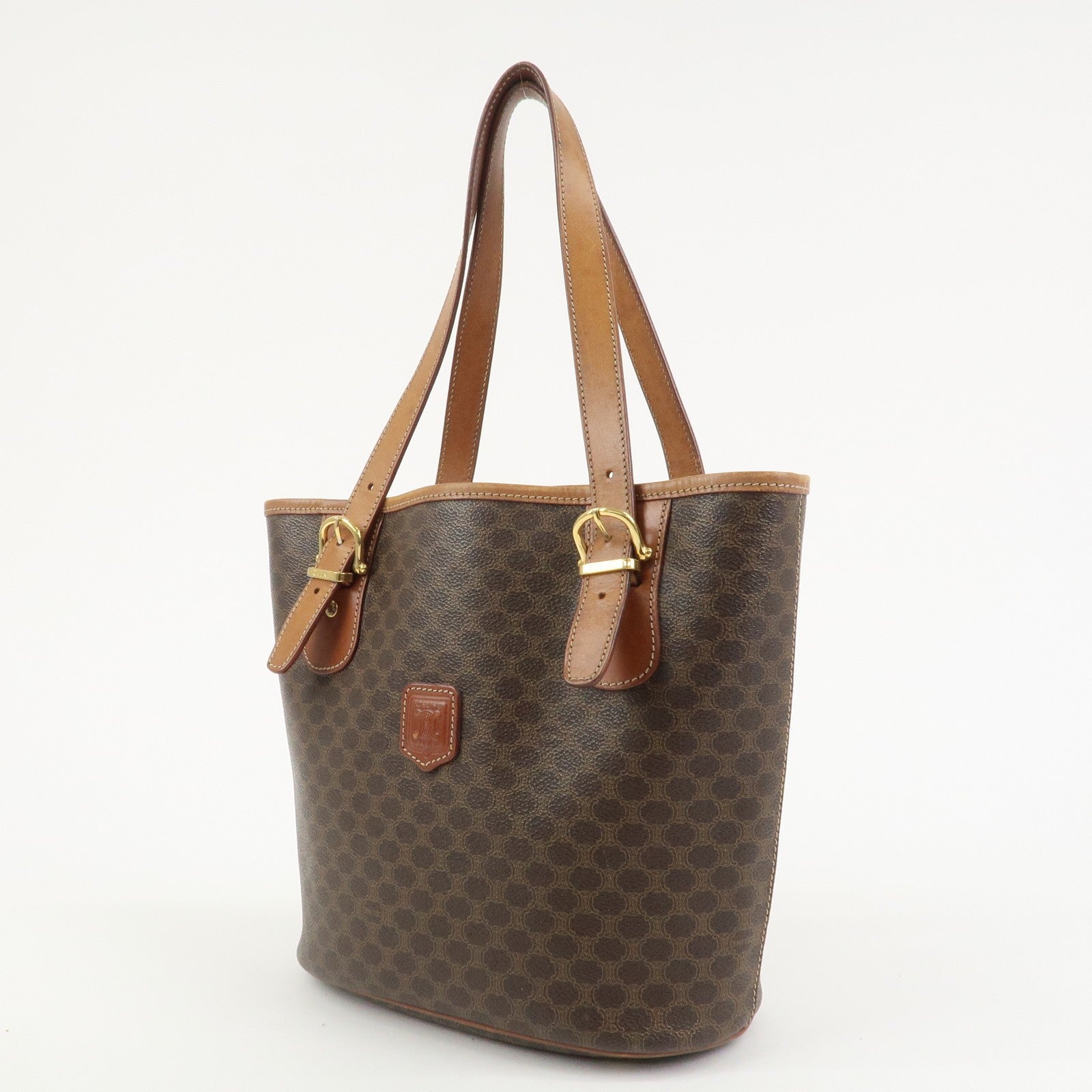 Celine Macadam Tote Bag - Brown, PVC Canvas Leather