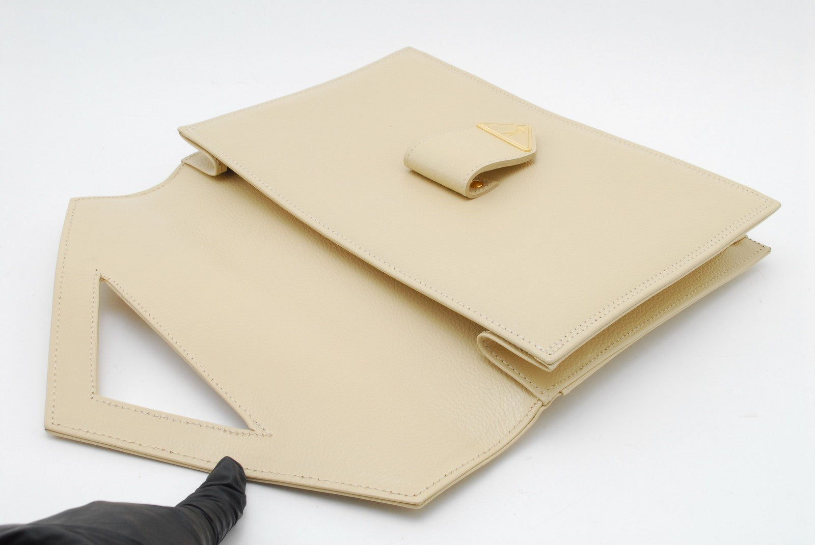Saint Laurent Yves Saint Laurent Clutch Bag - Ivory, Leather