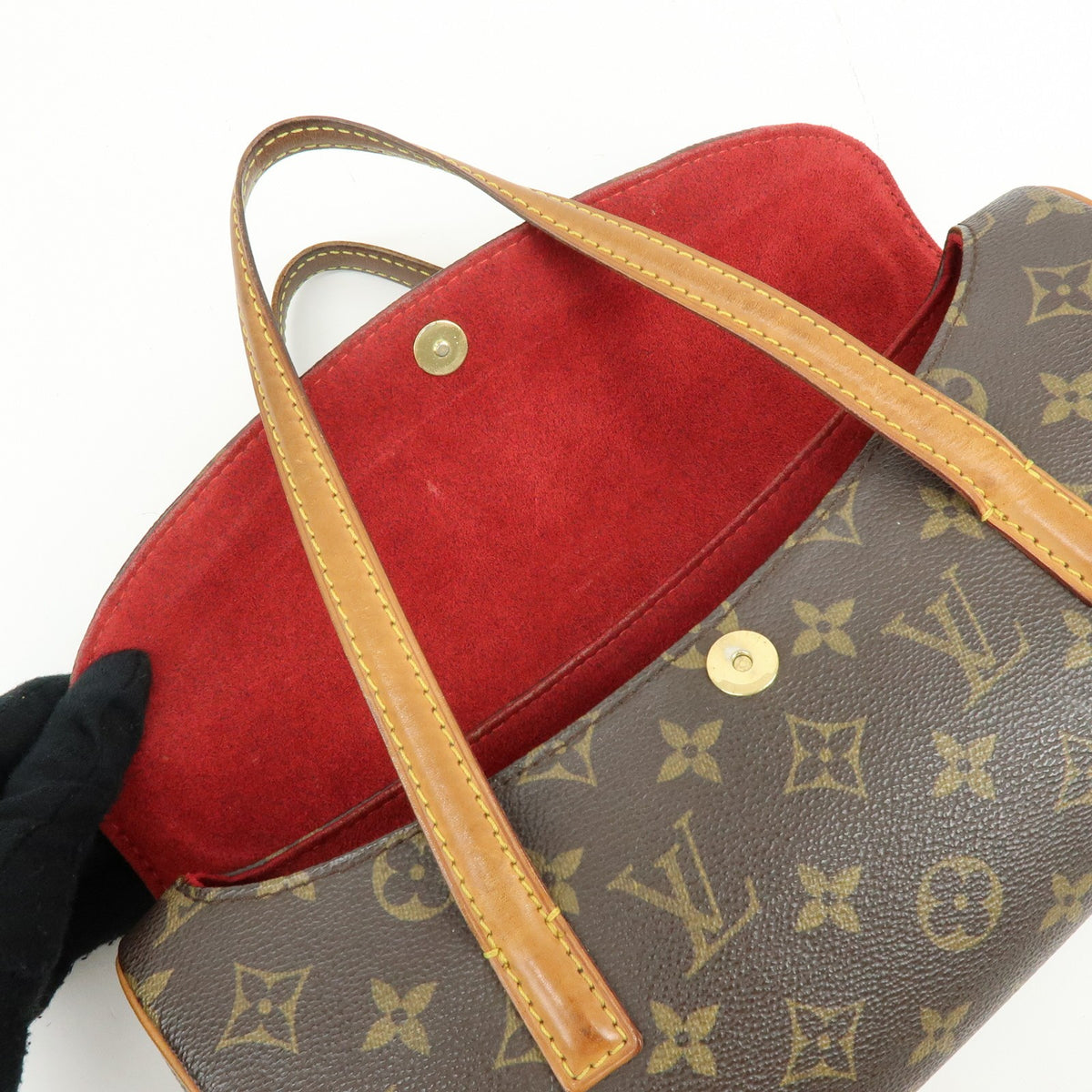 Louis Vuitton Monogram Canvas Sonatine Hand Bag Brown