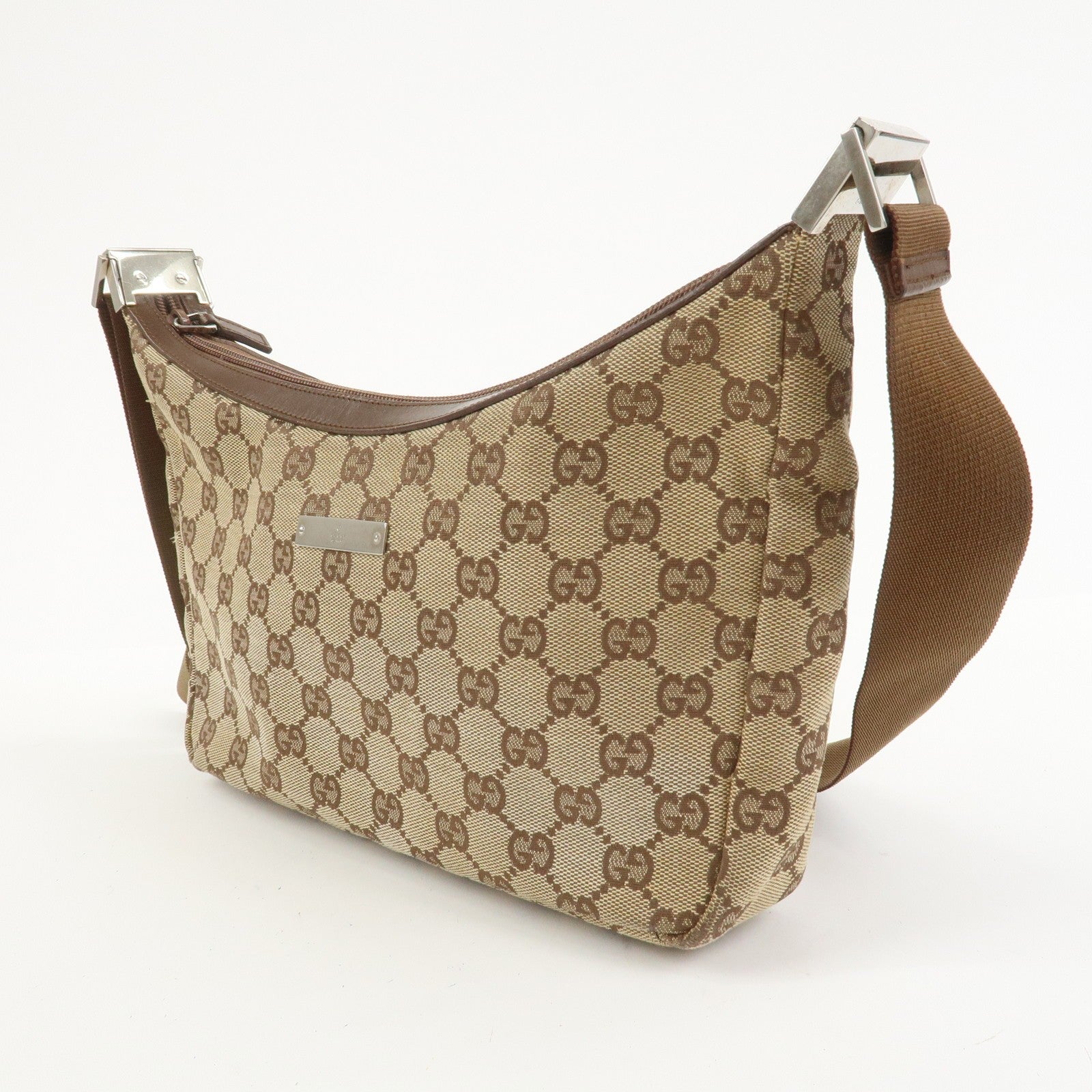 Gucci Crossbody Bag - Brown, GG Canvas, Leather