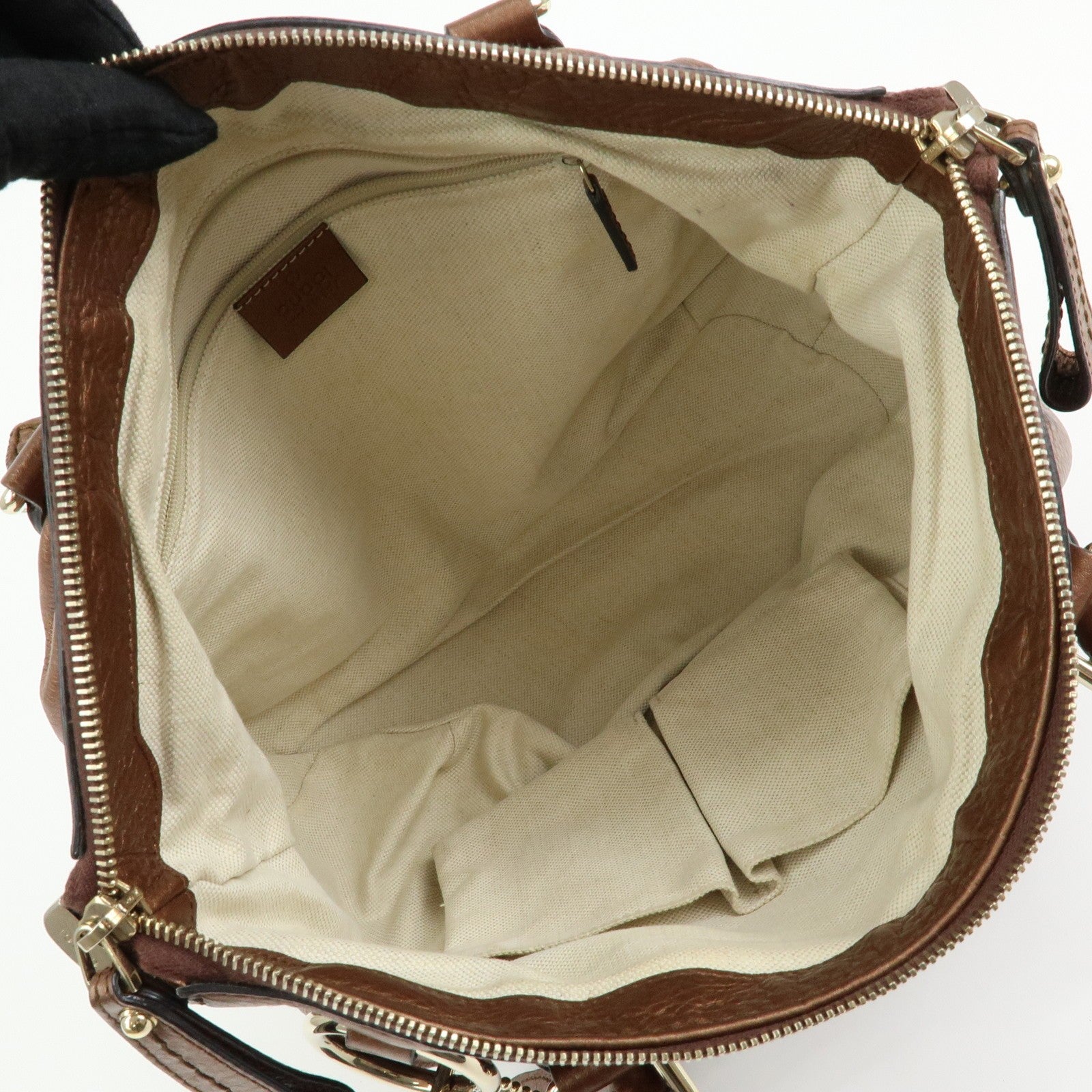 GUCCI Sukey Interlocking G Leather 2Way Bag Shoulder Bag