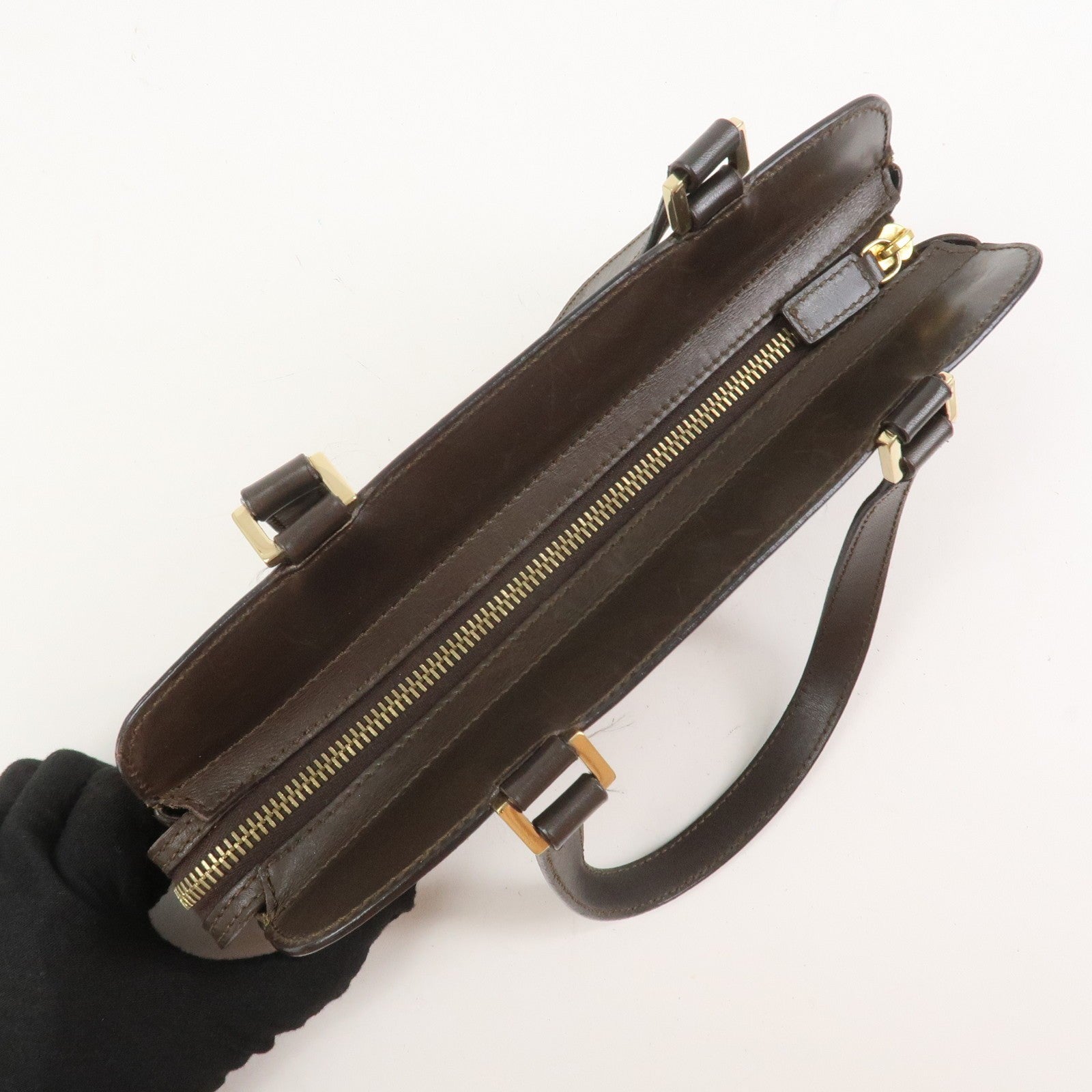 Celine C Macadam Hand Bag - Brown, Canvas and Leather
