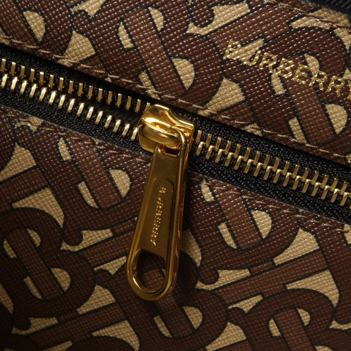 Burberry GHW Tote Bag - Brown/Black/White, PVC Coated Canvas