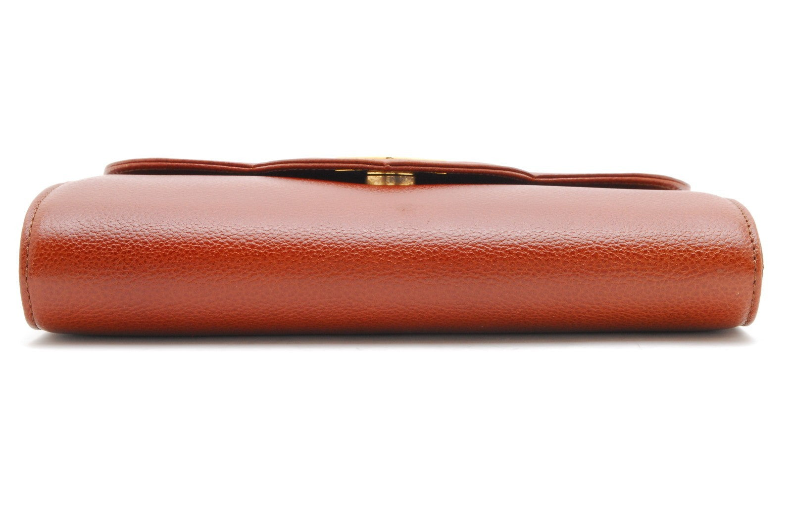Saint Laurent Yves Clutch - Brown, Leather