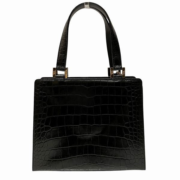 Saint Laurent Hand Bag - Black, Crocodile embossed leather