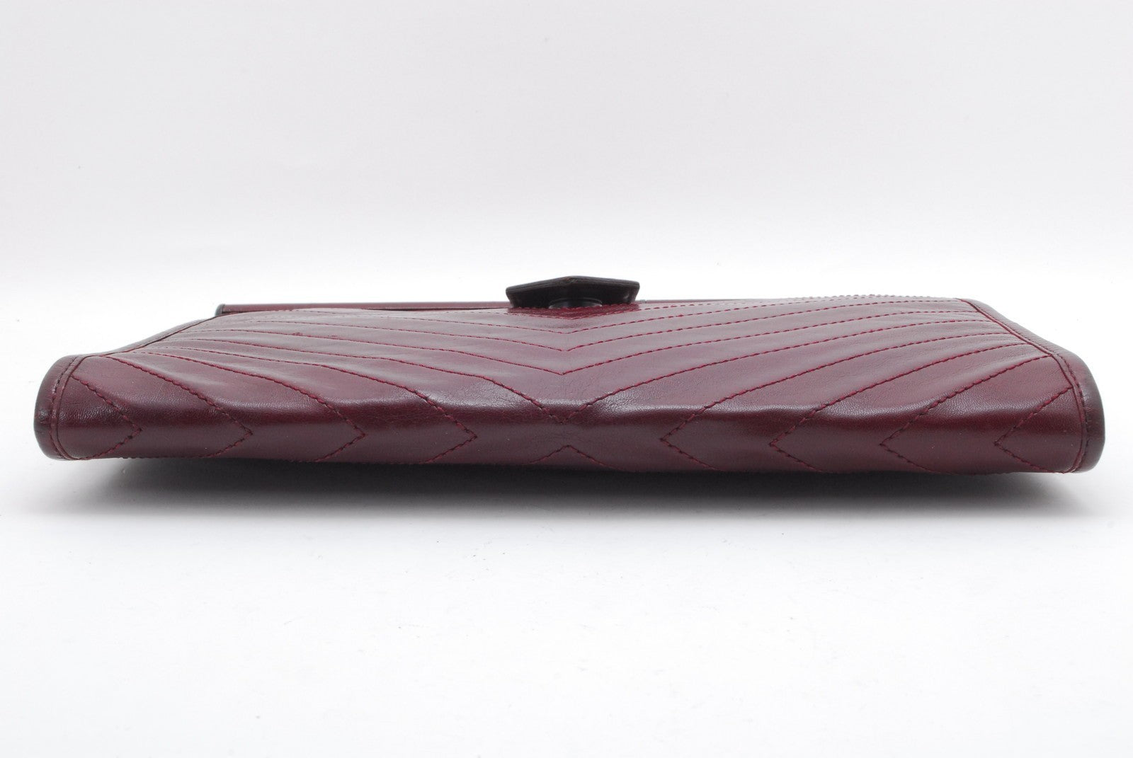 Saint Laurent Yves Clutch Bag - Red Bordeaux, Leather