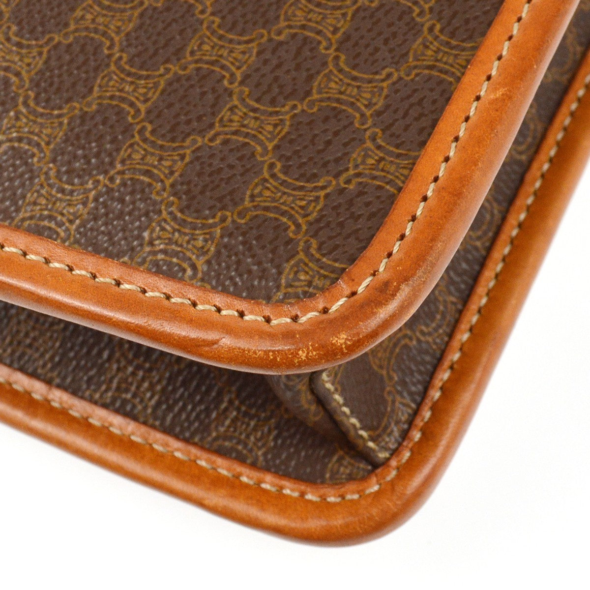 Celine Macadam Shoulder Bag - Brown, Leather