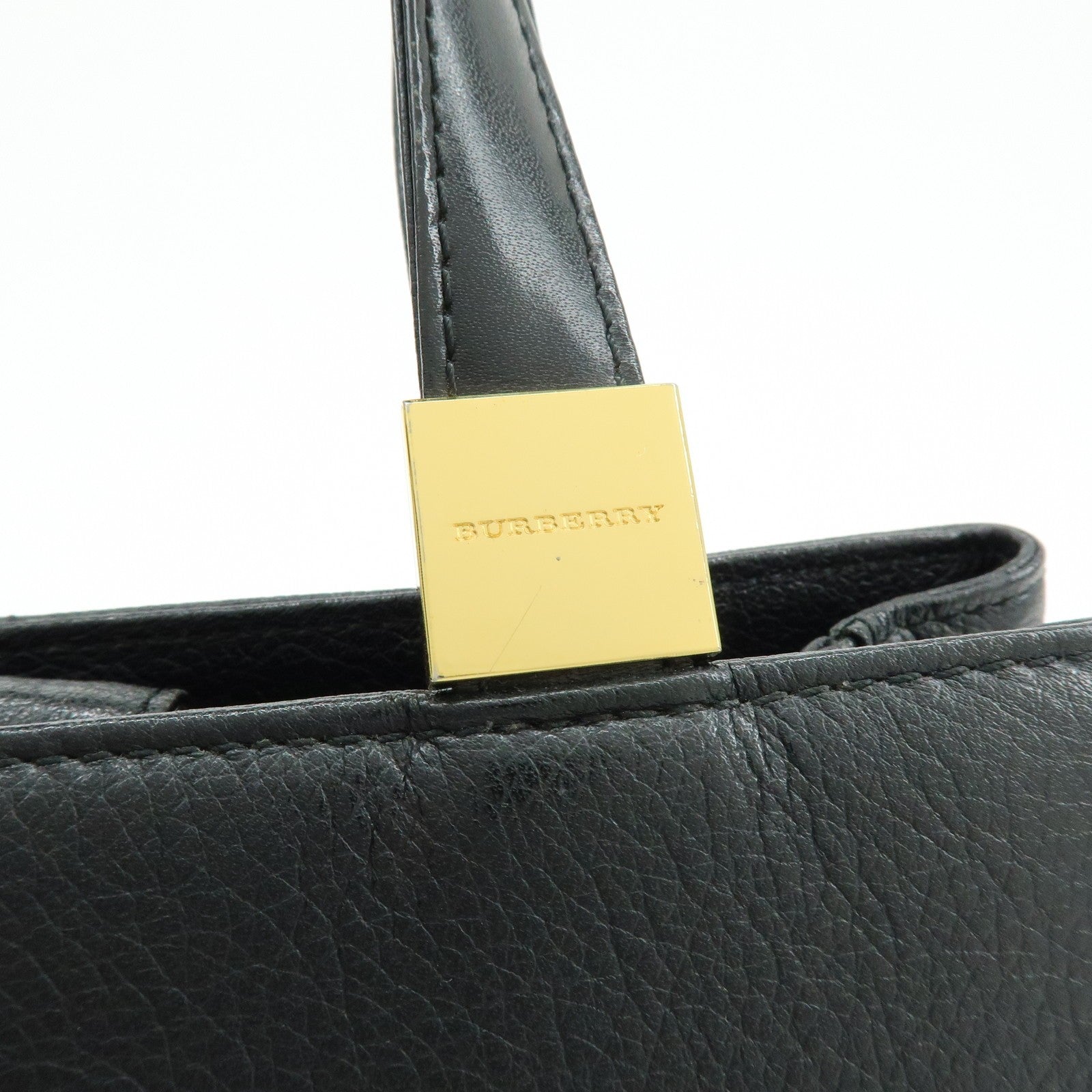 Burberry Mini Hand Bag - Black, Leather