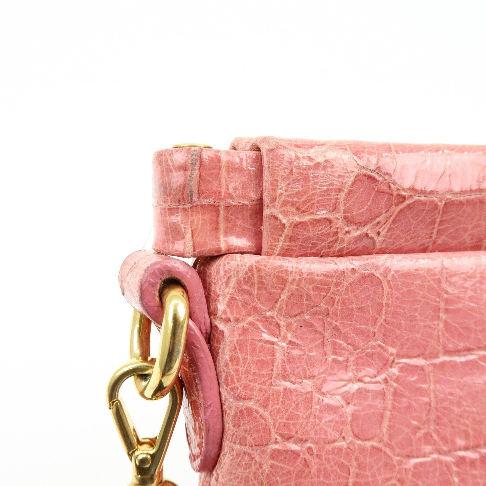 Miu Miu Embossed Leather Crossbody Bag - Pink, Leather