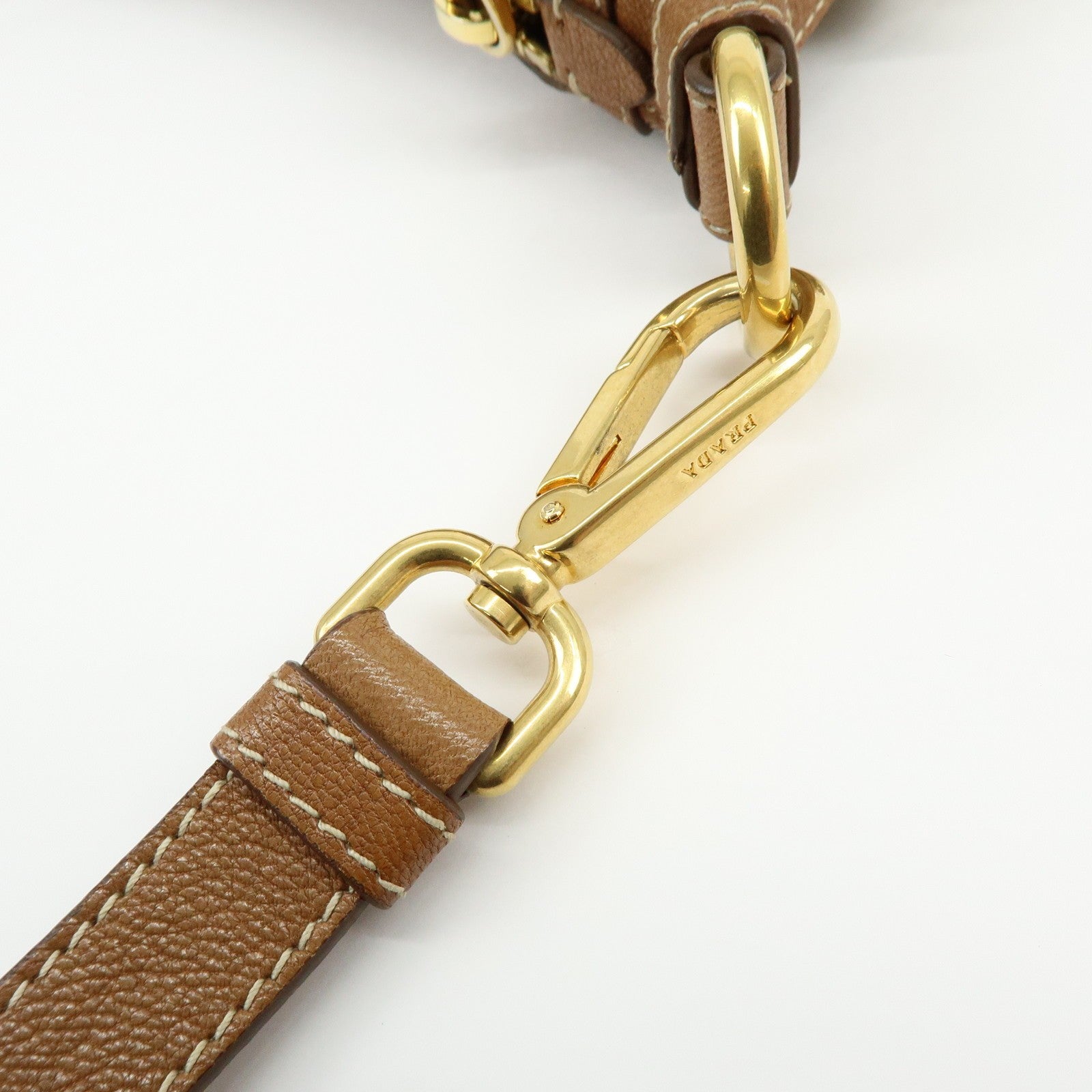 Prada Shoulder Bag - Brown, Jacquard Canvas, Leather