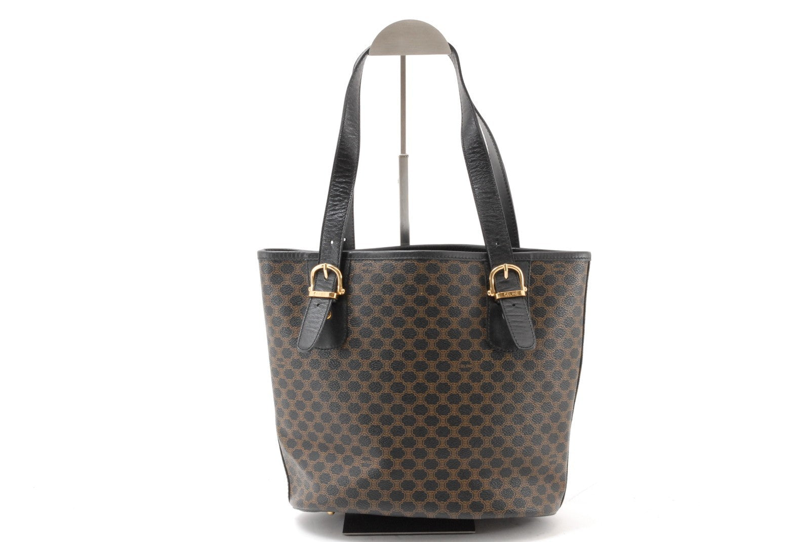 Celine Macadam Tote Bag - Black, PVC Coated Canvas