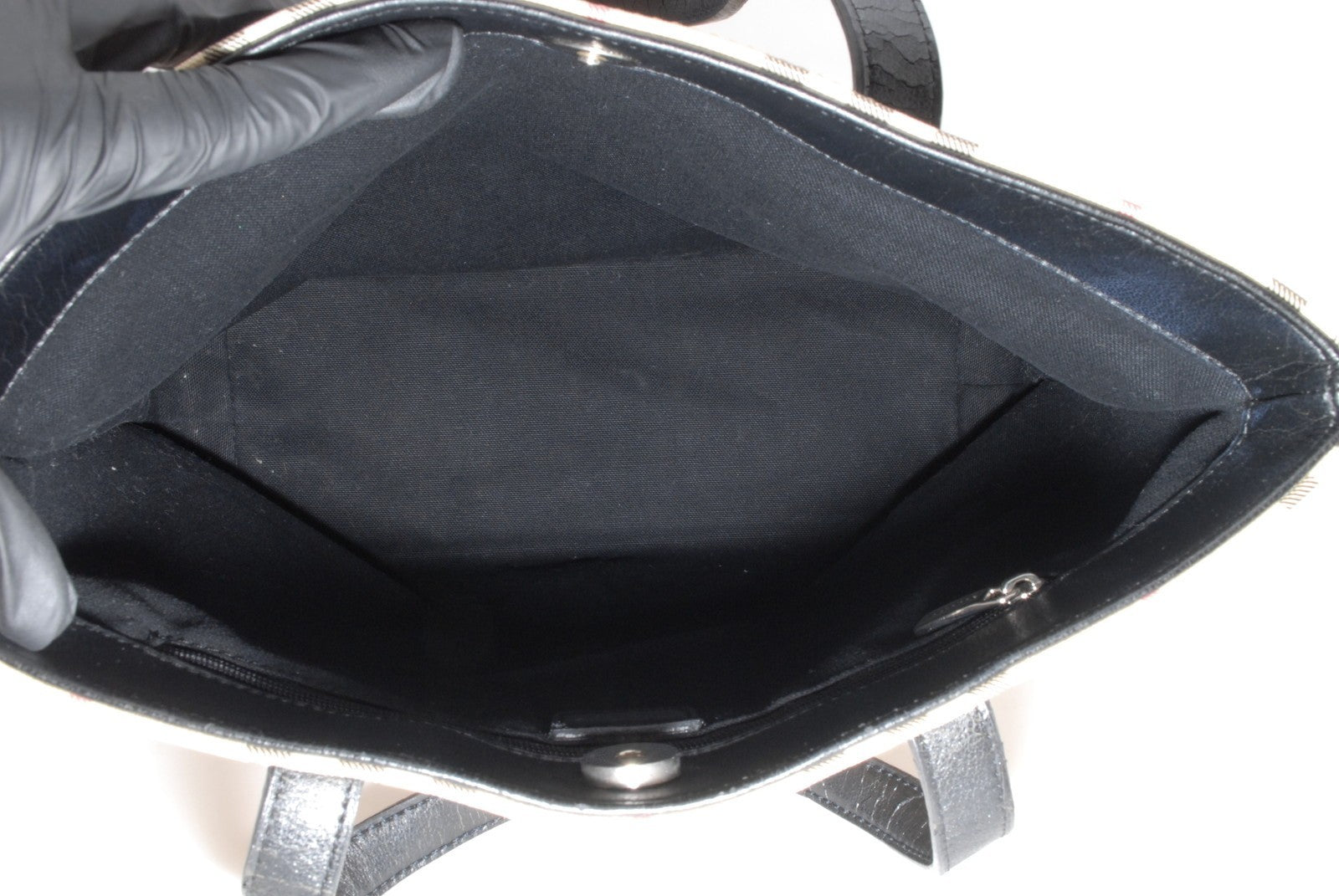 Burberry Nova Check Tote Bag - Black Beige, PVC Leather