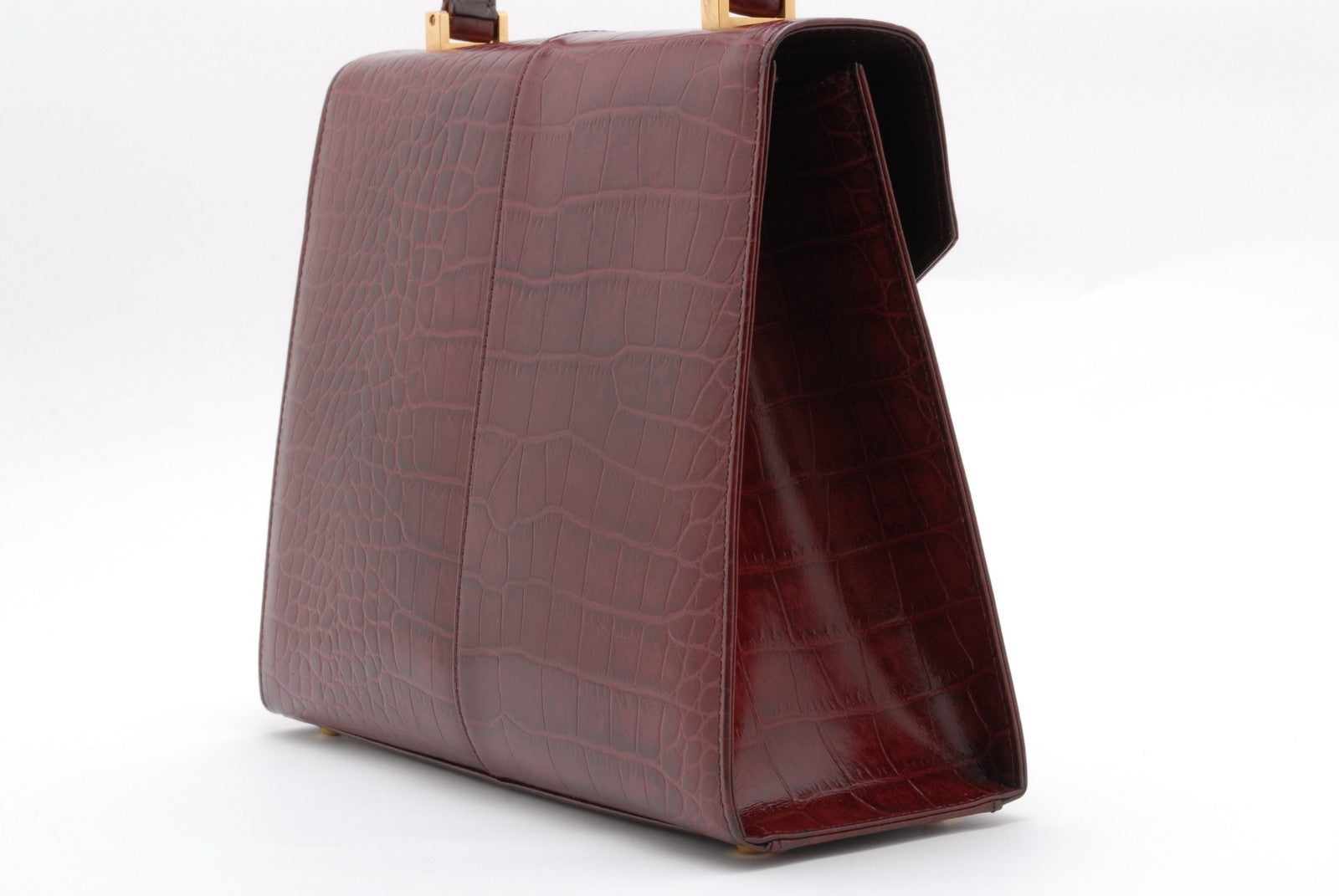 Yves Saint Laurent YSL Shoulder Bag Top Handle Handbag - Bordeaux, Leather
