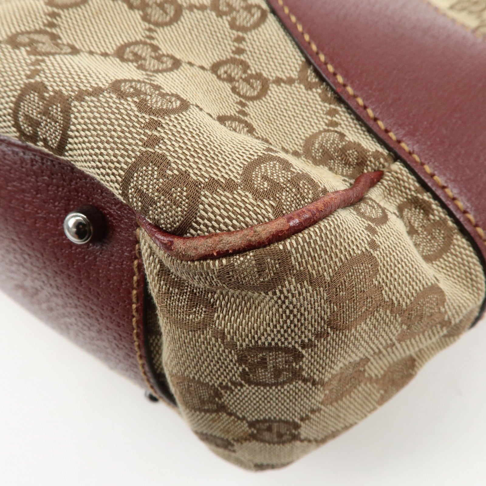 Gucci Tote Bag - Beige Bordeaux, GG Canvas Leather
