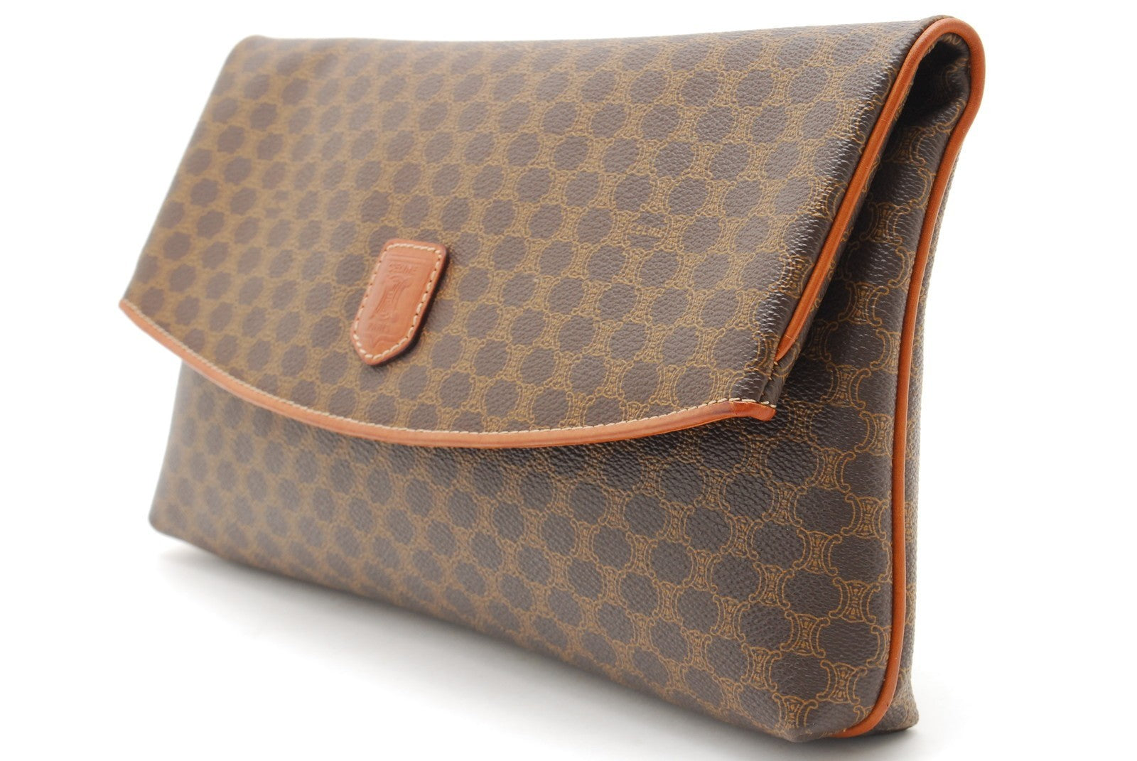 Celine Macadam Clutch - Brown, Leather and PVC