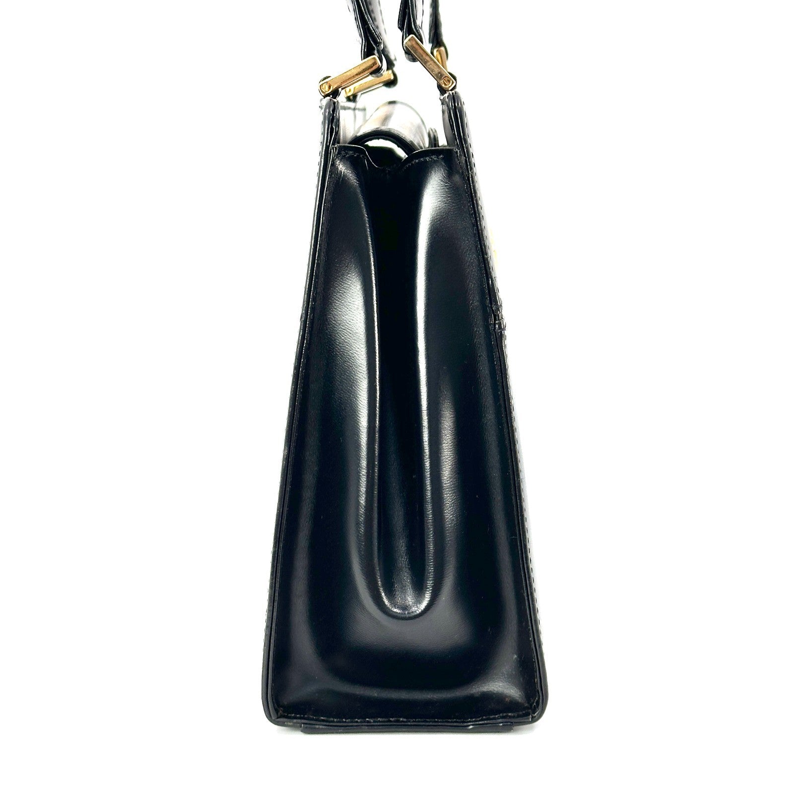Saint Laurent Yves Shoulder Hand Tote Bag - Black, Leather