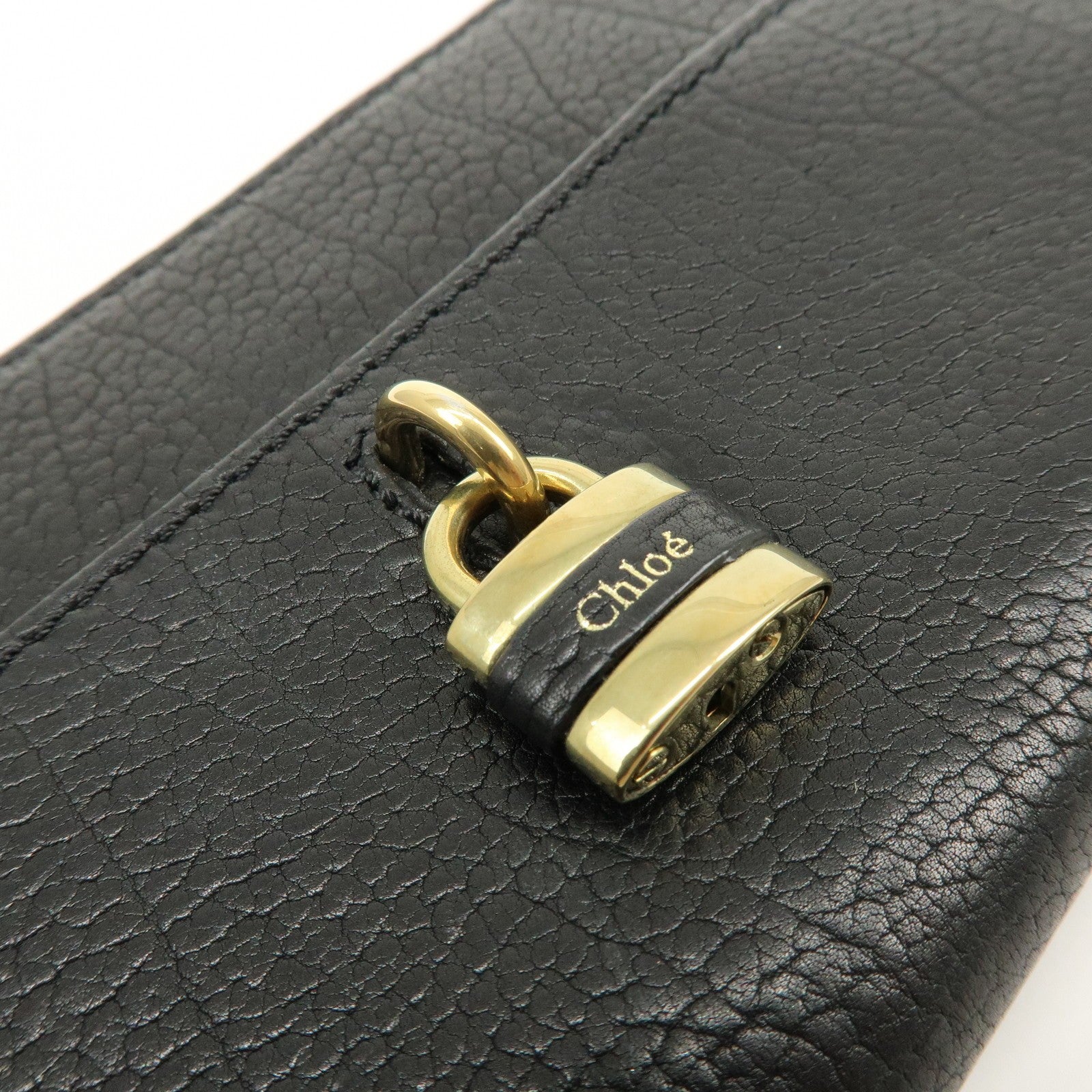 Chloe Aurora Studs Wallet - Black, Leather