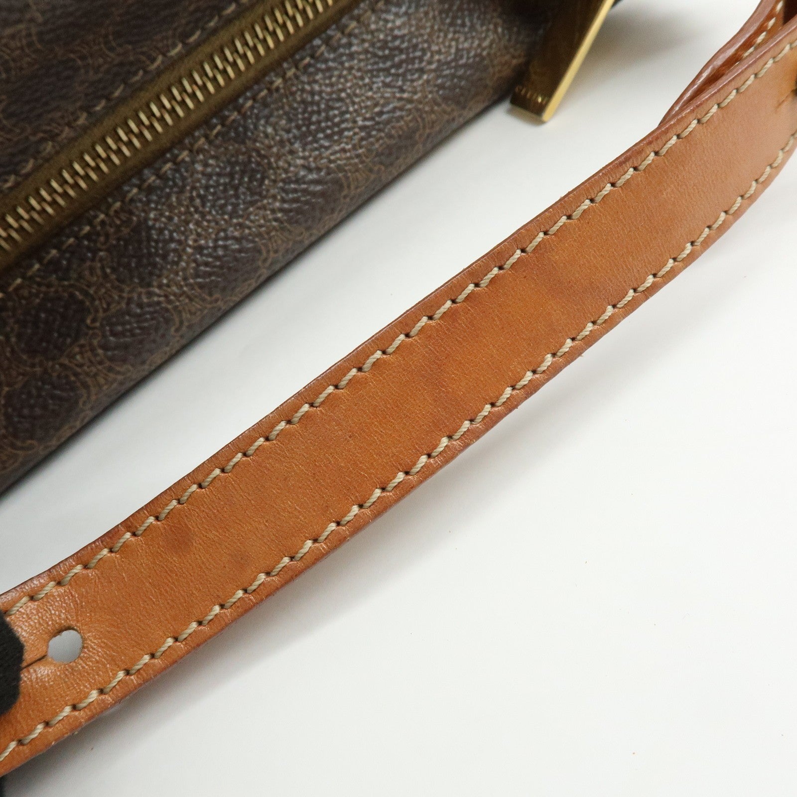 Celine Macadam Hand Bag - Brown, PVC Leather