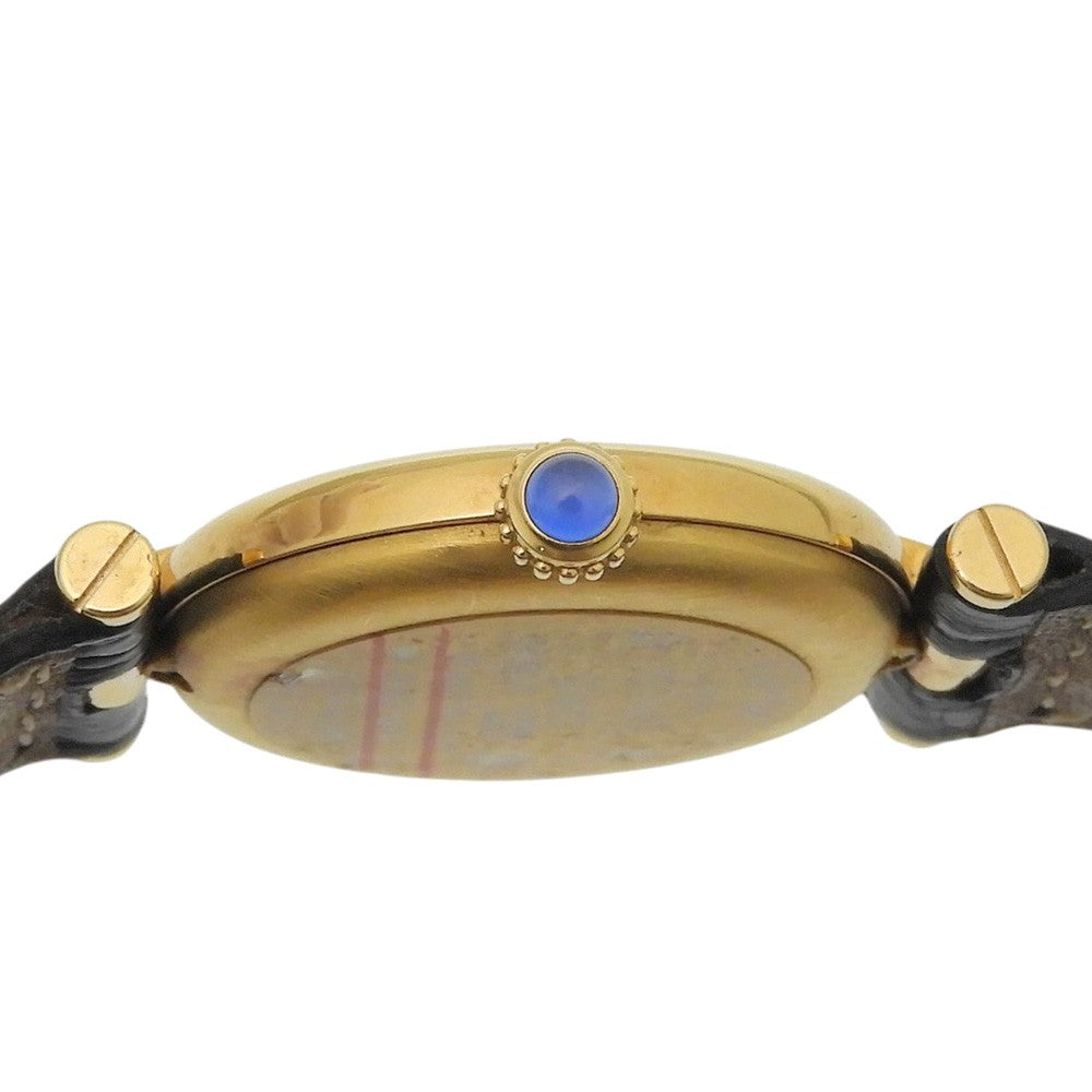 CARTIER Must Vendome SM Watch - Black, Plated Gold