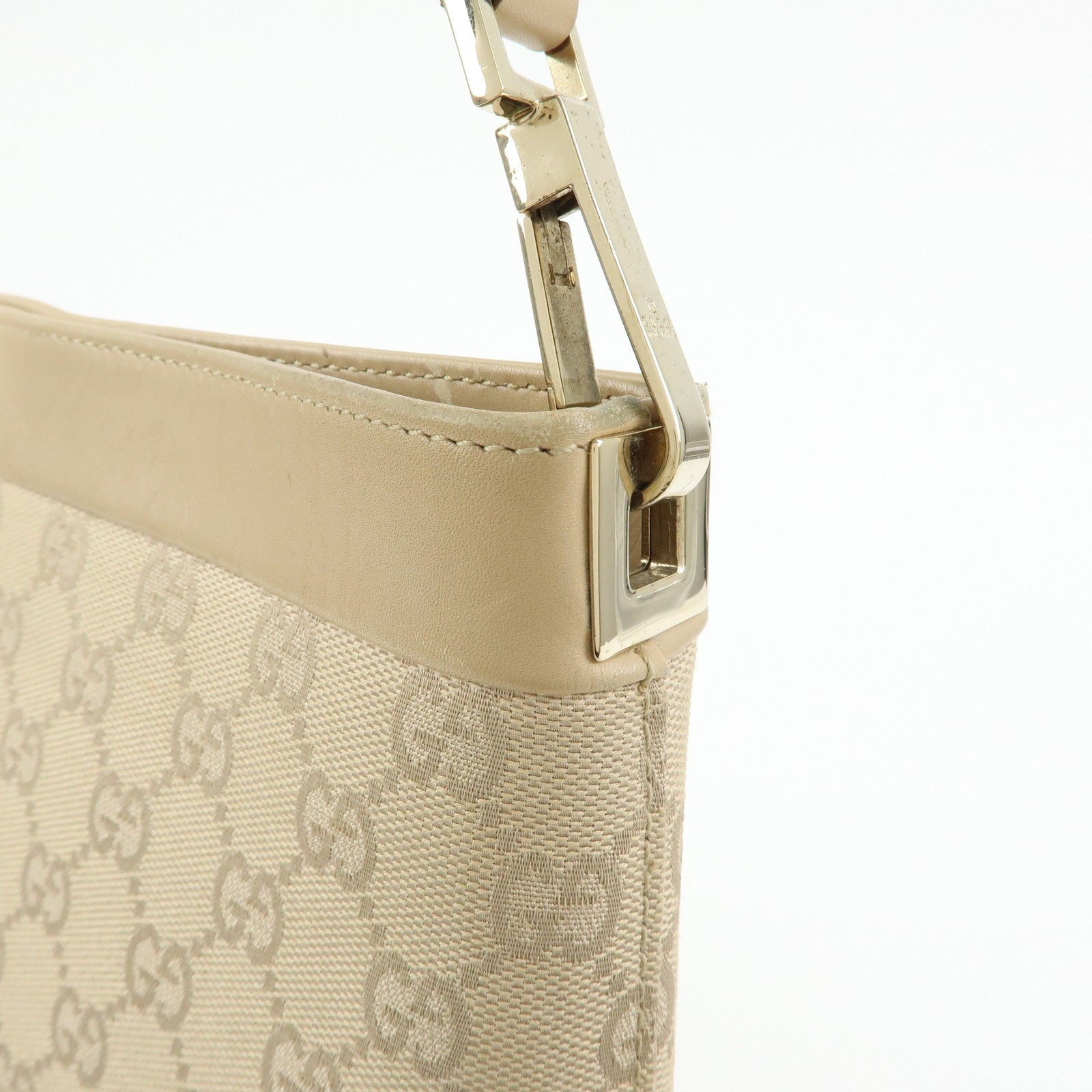 Gucci Shoulder Hand Bag - Beige, GG Canvas, Leather