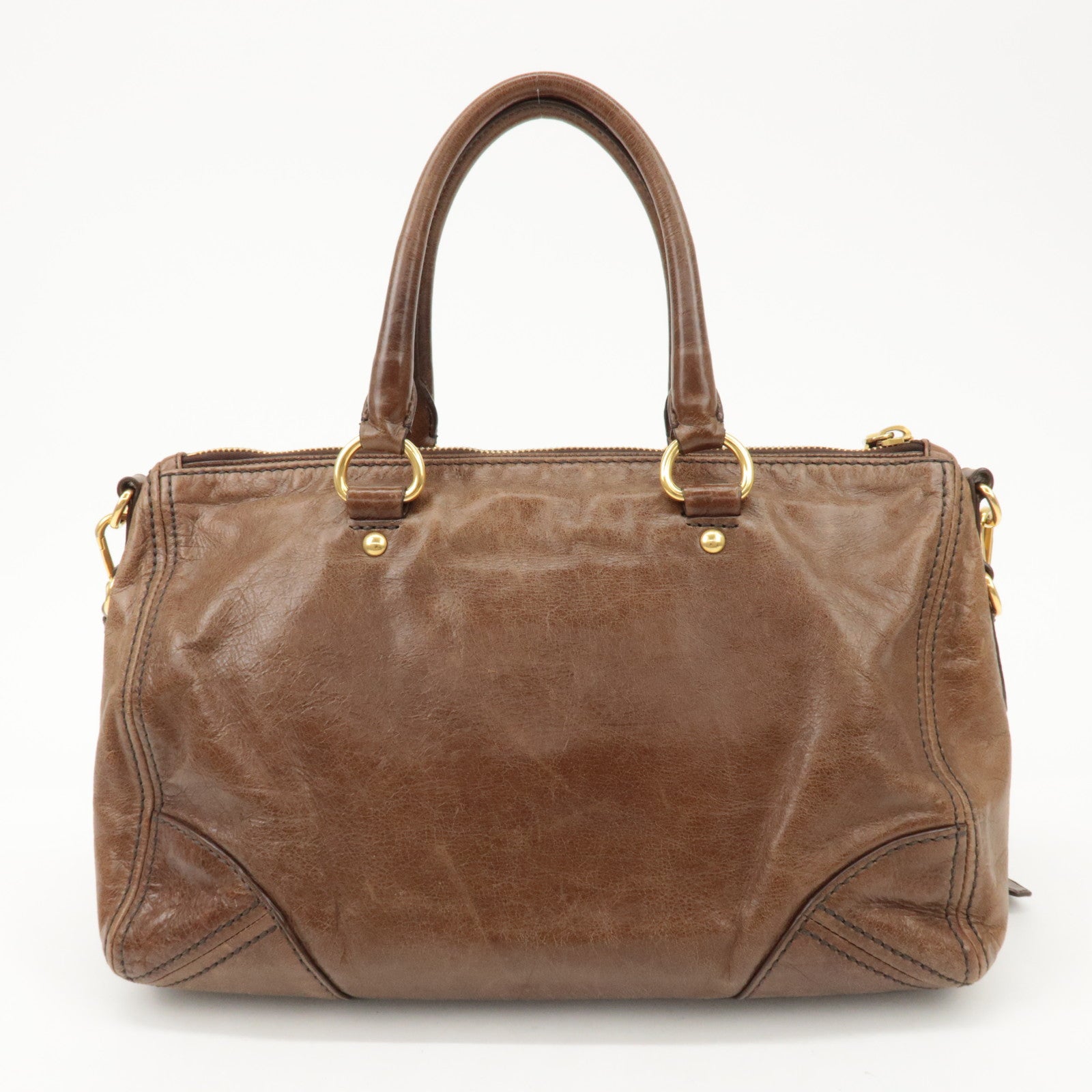 Prada 2way Bag - Brown, Leather