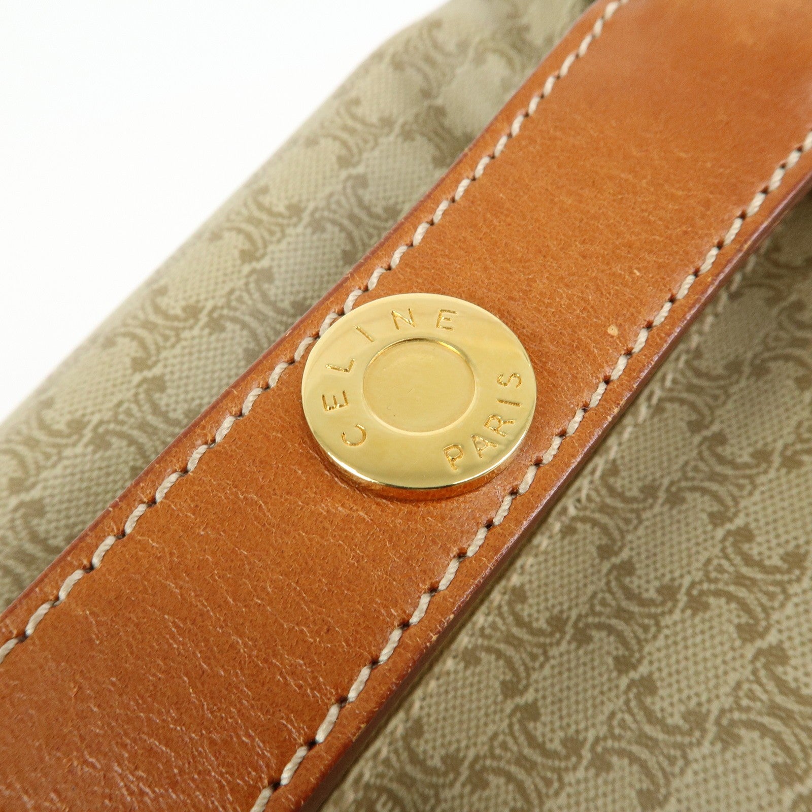 Celine Macadam Hand Bag - Beige, PVC Leather