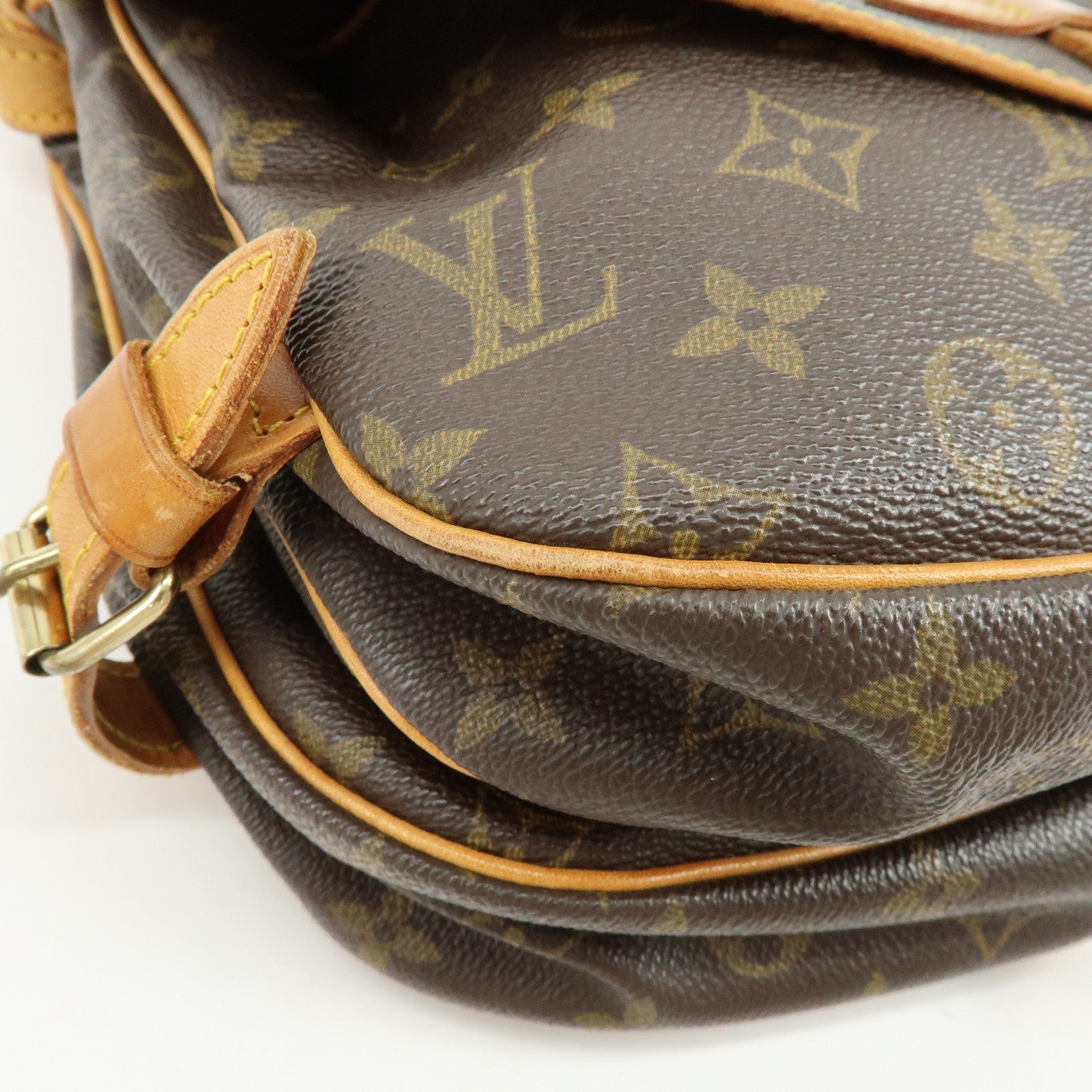 Louis Vuitton Monogram Saumur 30 Canvas Shoulder Bag Brown