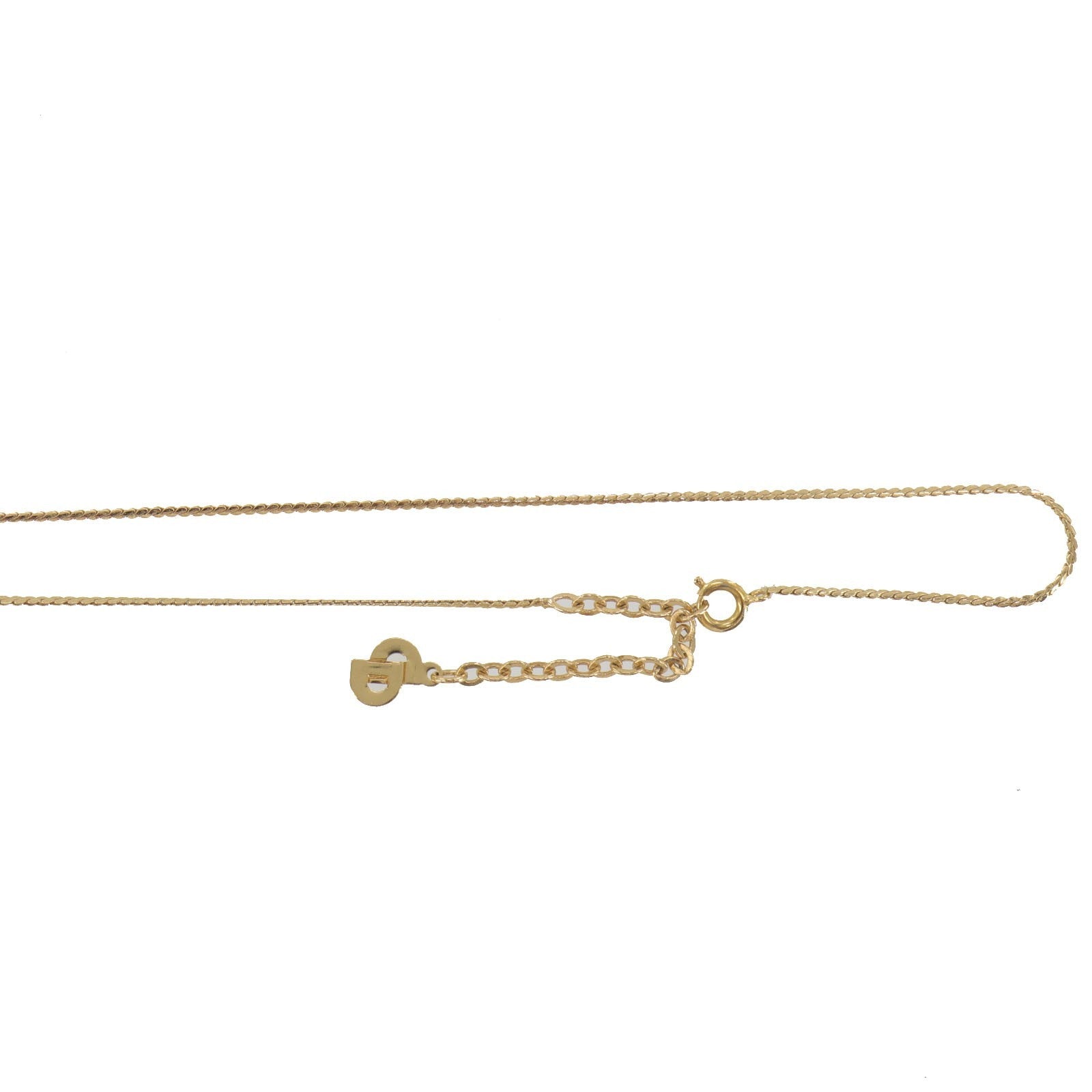 Christian Dior CD Logo Necklace - Gold, Gold Plated