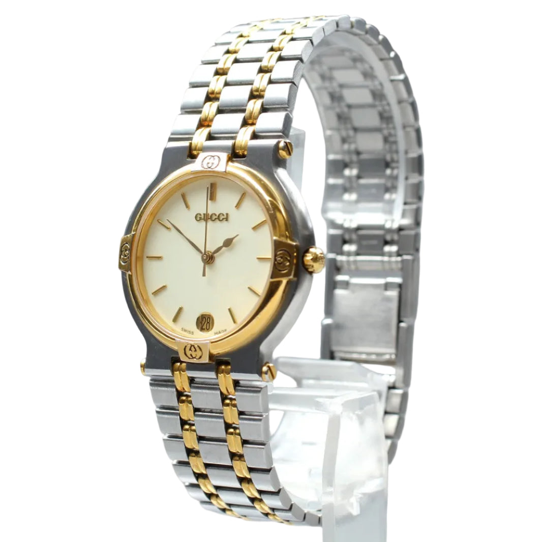 Gucci 9000M Wristwatch - Gold, Stainless Steel- קוטר 32 מ״מ