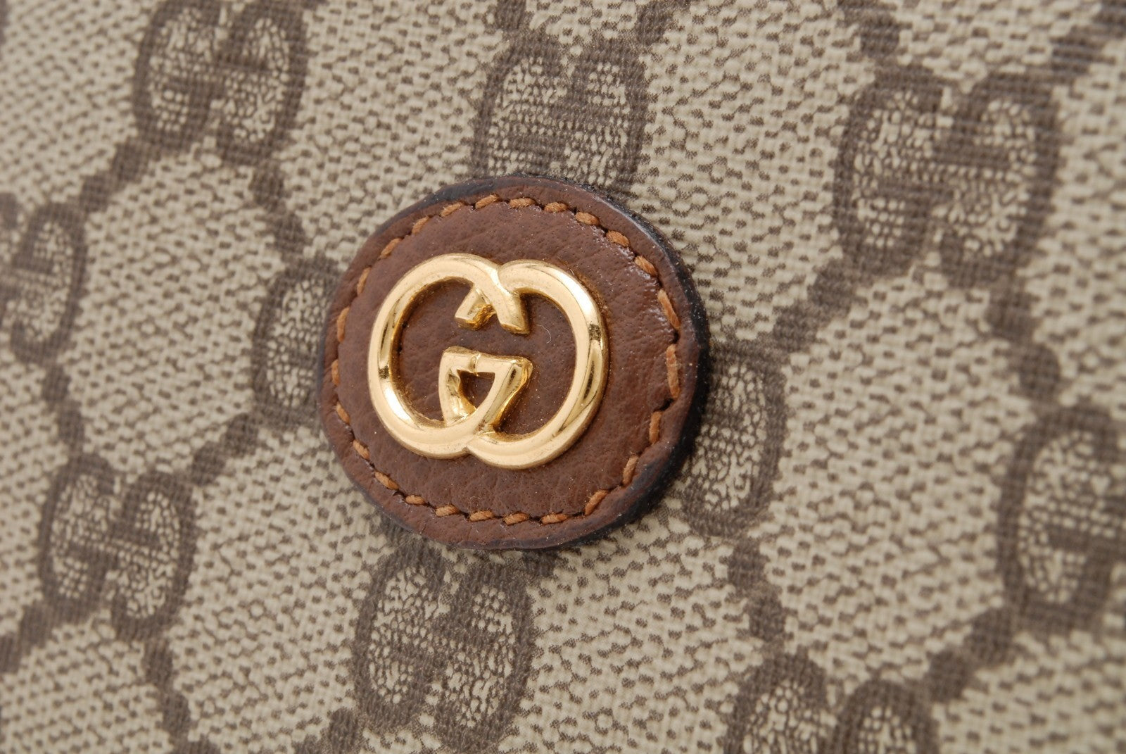 Gucci Sherry Clutch Bag - Brown, PVC Leather