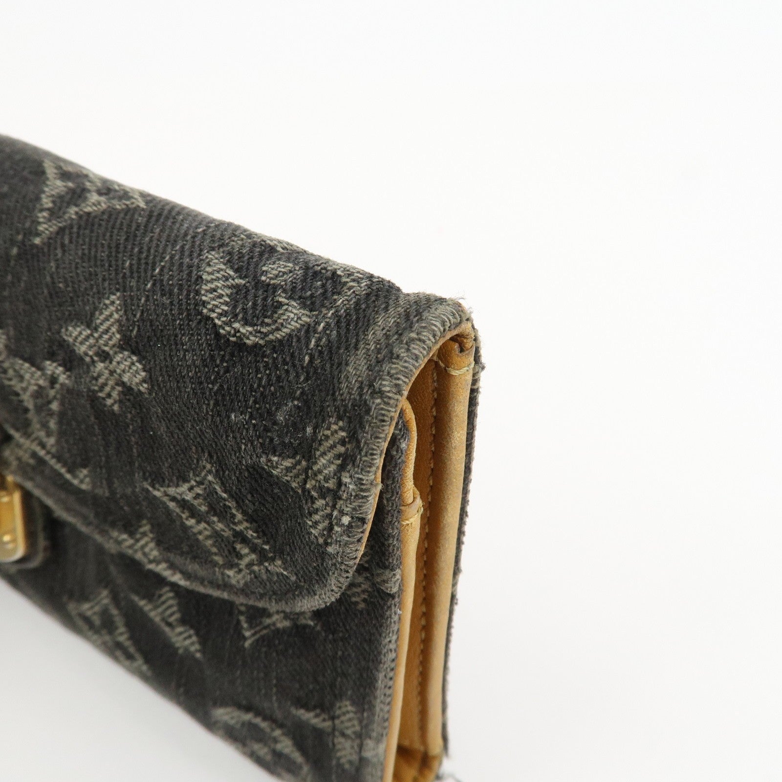 Louis Vuitton Portefeuille Amelia Wallet - Noir, Monogram Denim