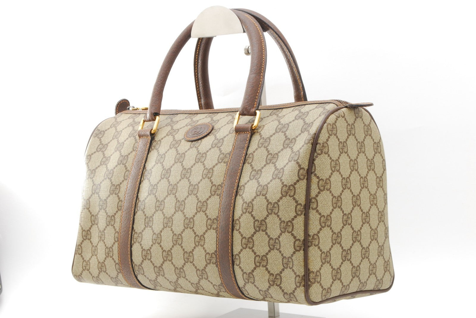 Gucci GG Supreme Boston Bag - Brown, PVC Leather