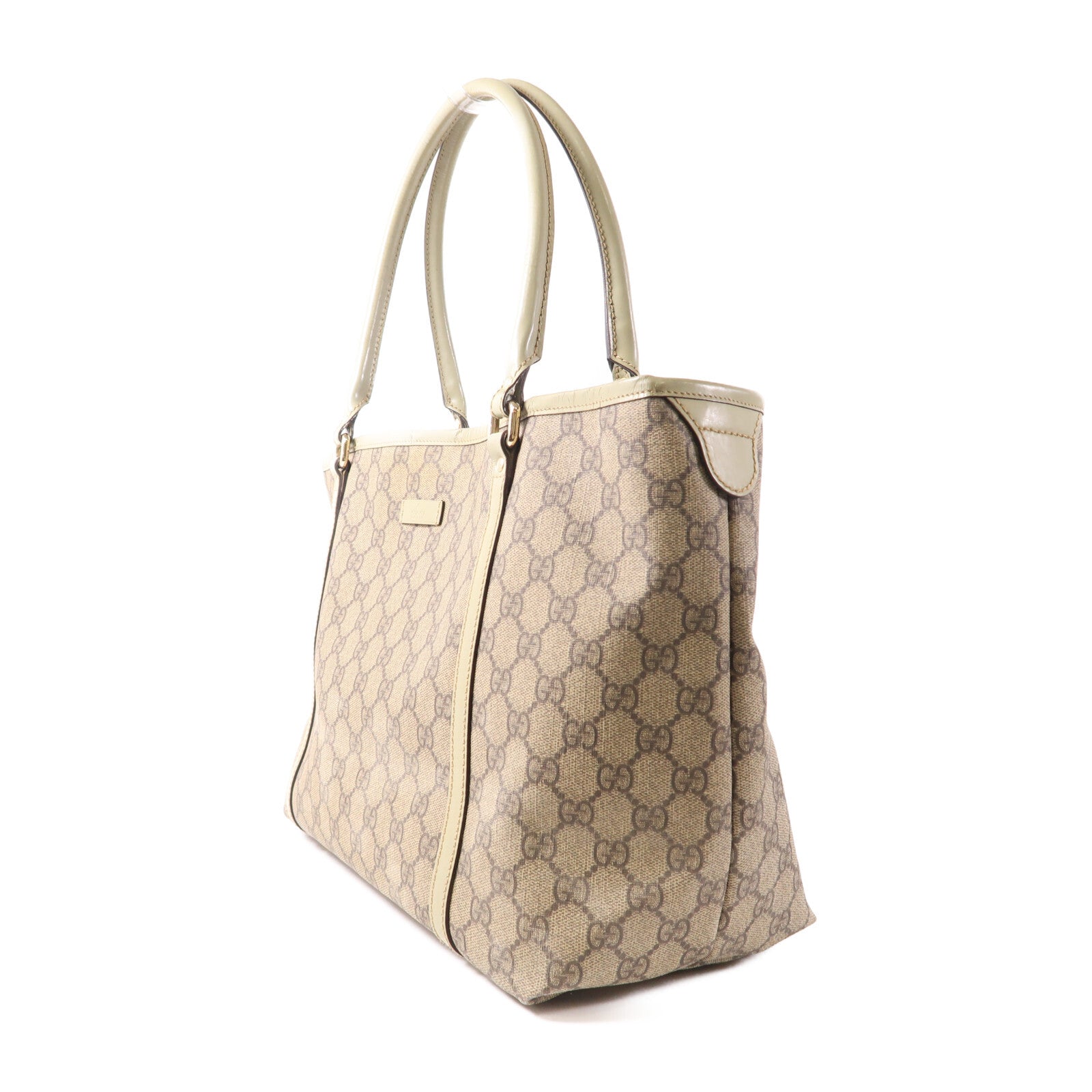Gucci GG GHW Shoulder Tote Bag - Brown, Coated Canvas