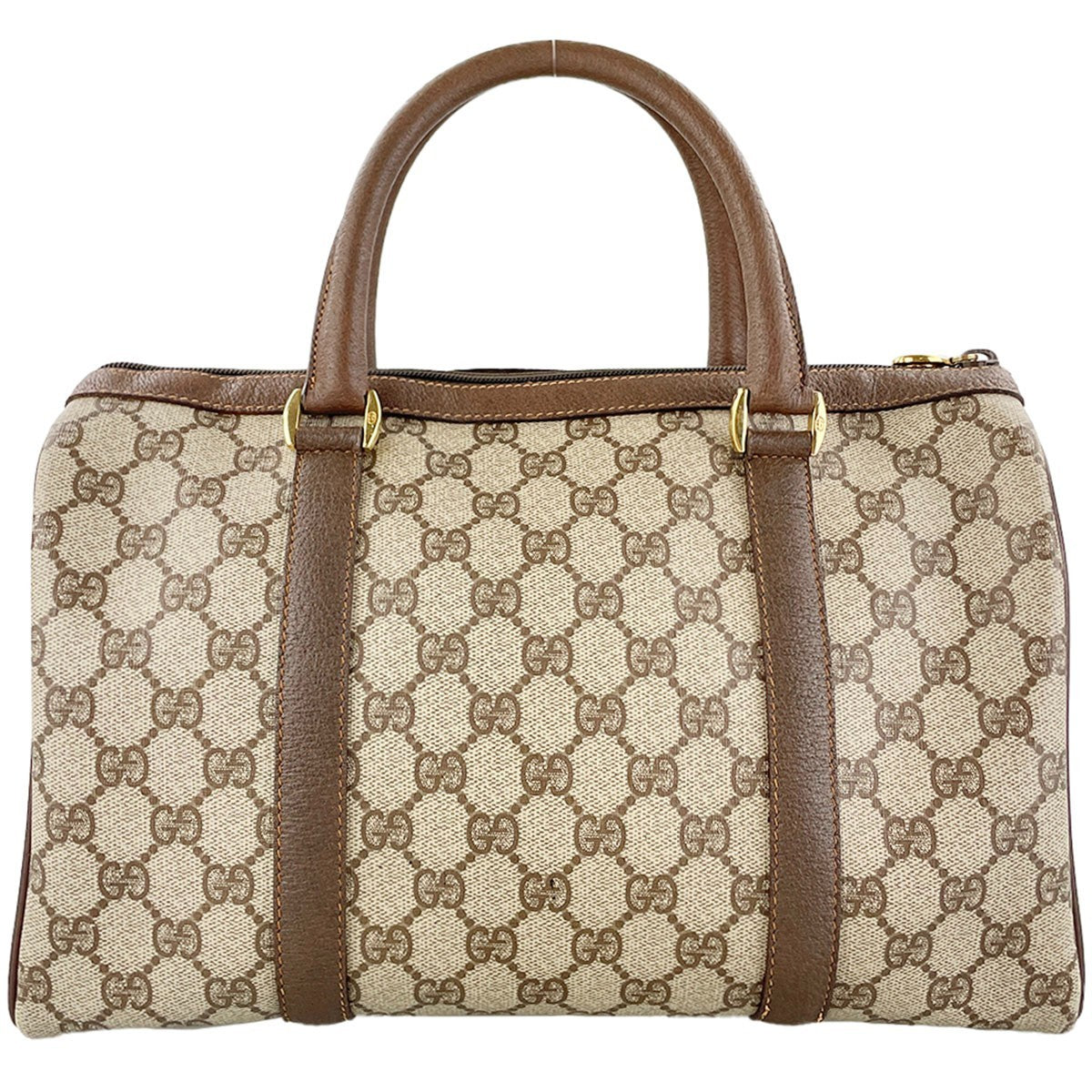Gucci Old Gucci Sherry Line Handbag - Beige Brown, PVC Leather