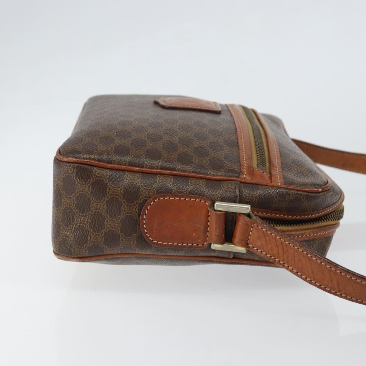Celine Macadam Shoulder Bag - Brown/Gold, PVC Leather