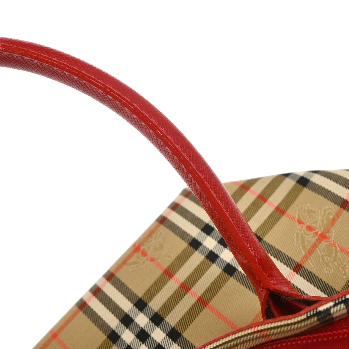 Burberrys House Check Tote Handbag - Beige Red, Canvas