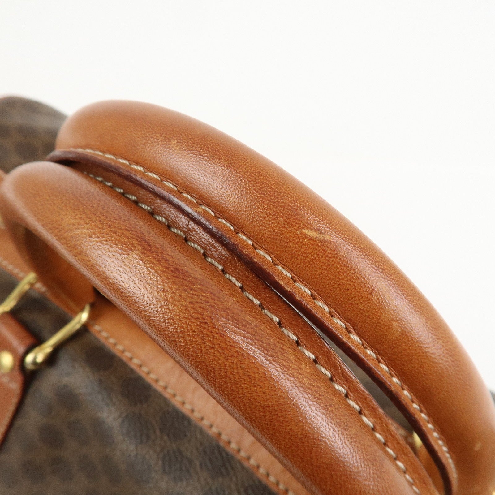 Celine Macadam Boston Bag - Brown, PVC Canvas Leather