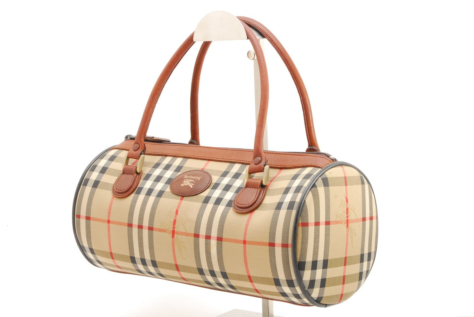 Burberry Nova Check Shadow Horse Shoulder Bag - Brown, Canvas